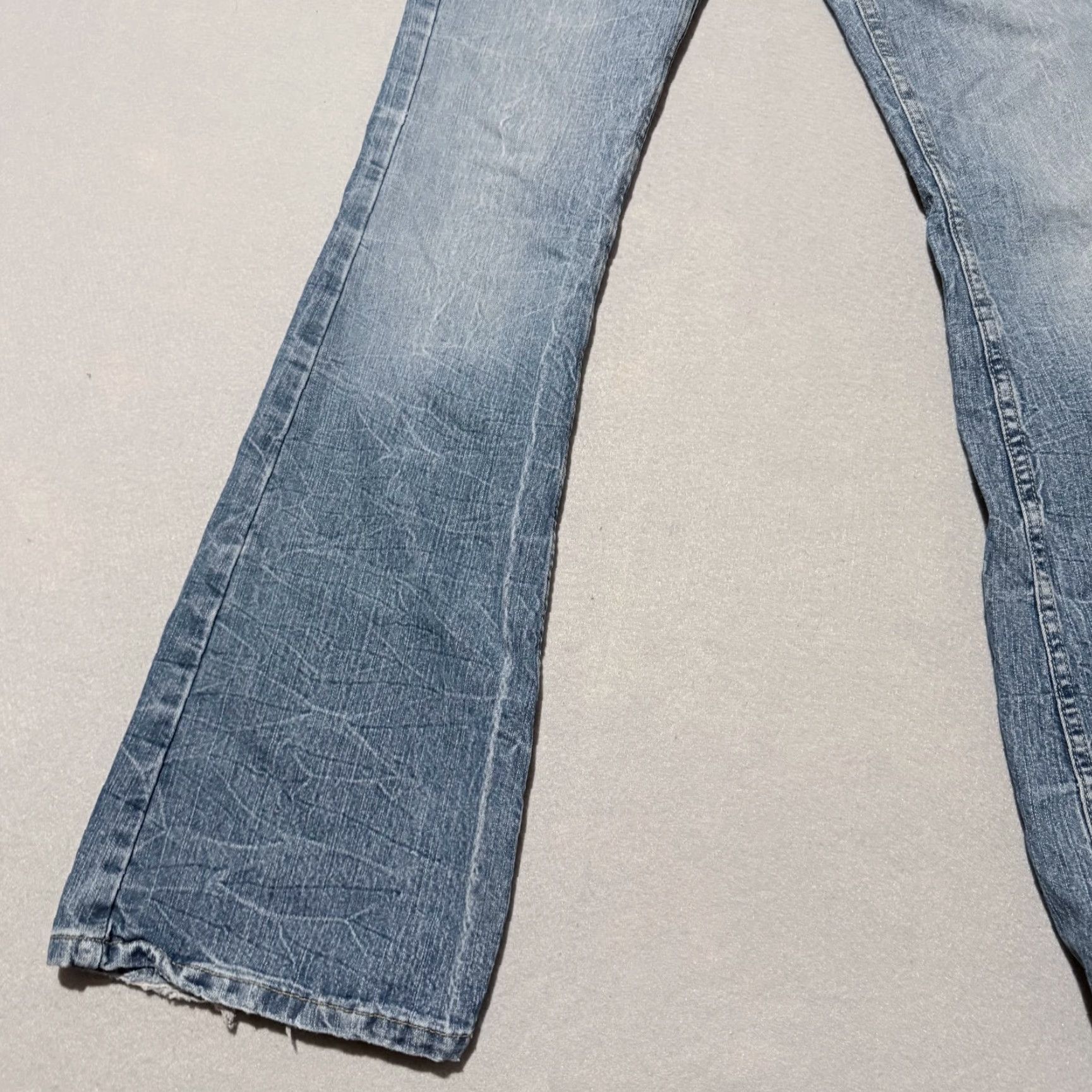 Vintage VINTAGE Arizona Jean Co Flare Jeans Women Blue Low Rise 5 Pocket Denim Stretch 90s Y2K Womens Size 27" / US 4 / IT 40 - 5 Thumbnail