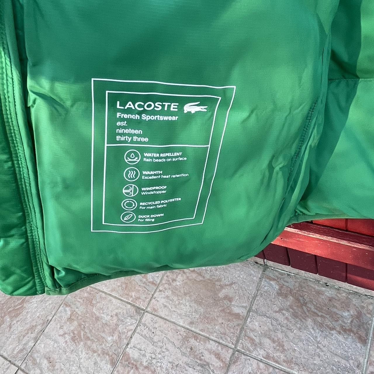 Lacoste Green Lacoste down jacket Size US M / EU 48-50 / 2 - 7 Thumbnail
