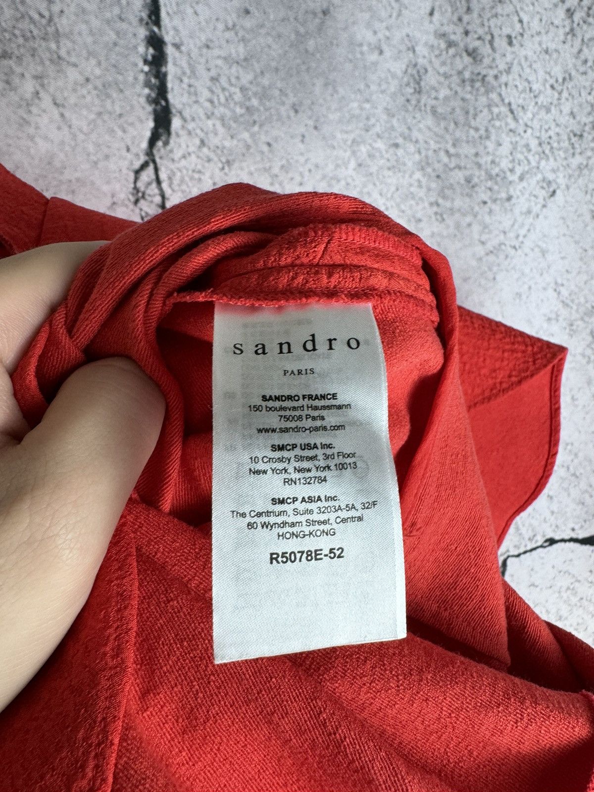Designer × Sandro Sandro Red Designer Dress Size M / US 6-8 / IT 42-44 - 5 Thumbnail