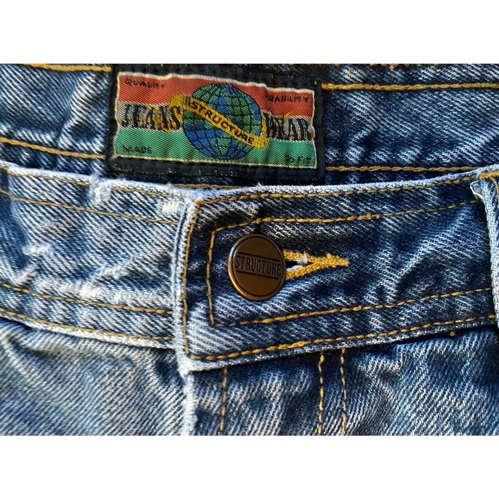 Structure Men's Structure Vintage Denim Blue Jean Shorts Men's Size 33 Size US 33 - 2 Thumbnail