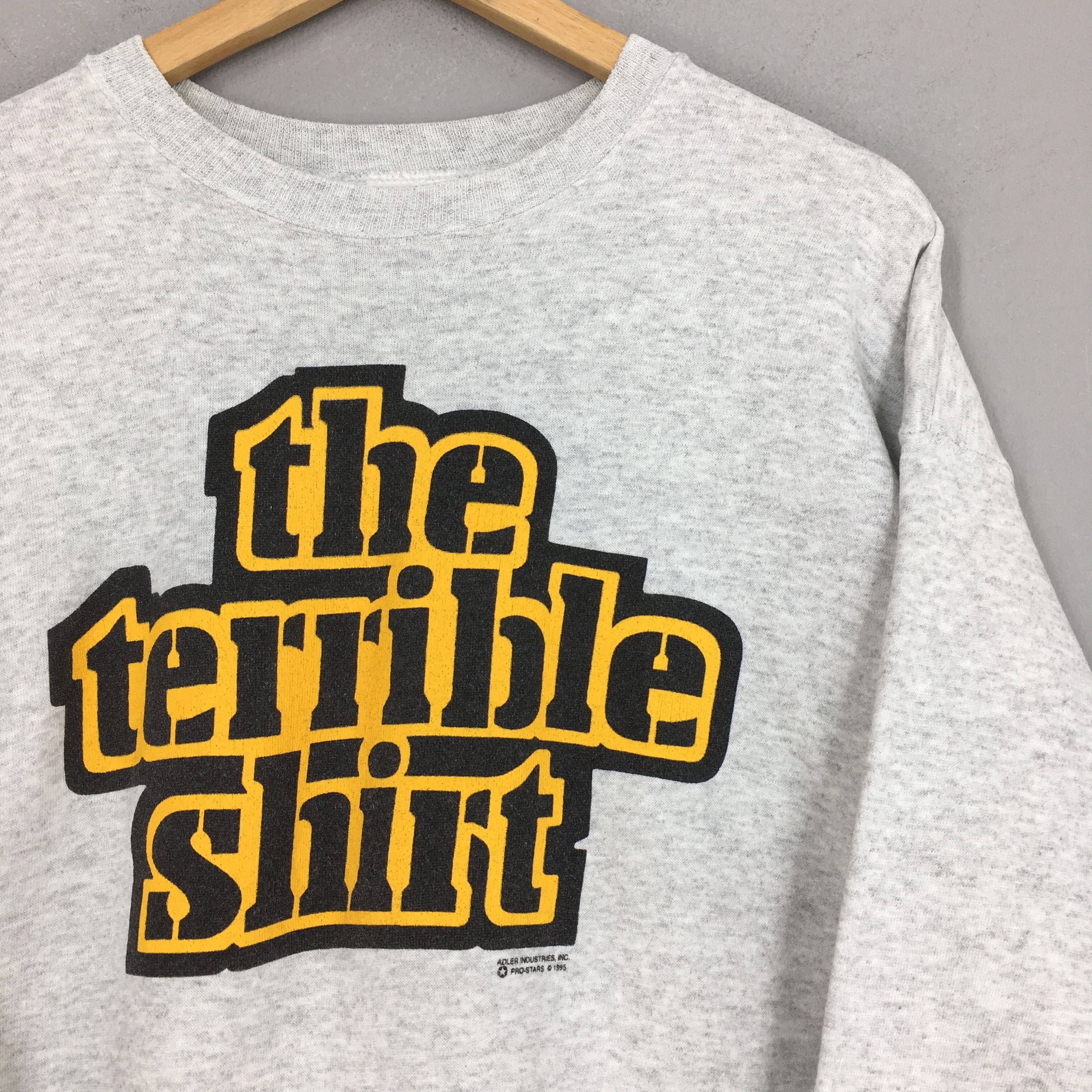 Hanes Vintage 90s The Terrible Shirt Quotes Sweatshirt Large Size US L / EU 52-54 / 3 - 2 Thumbnail