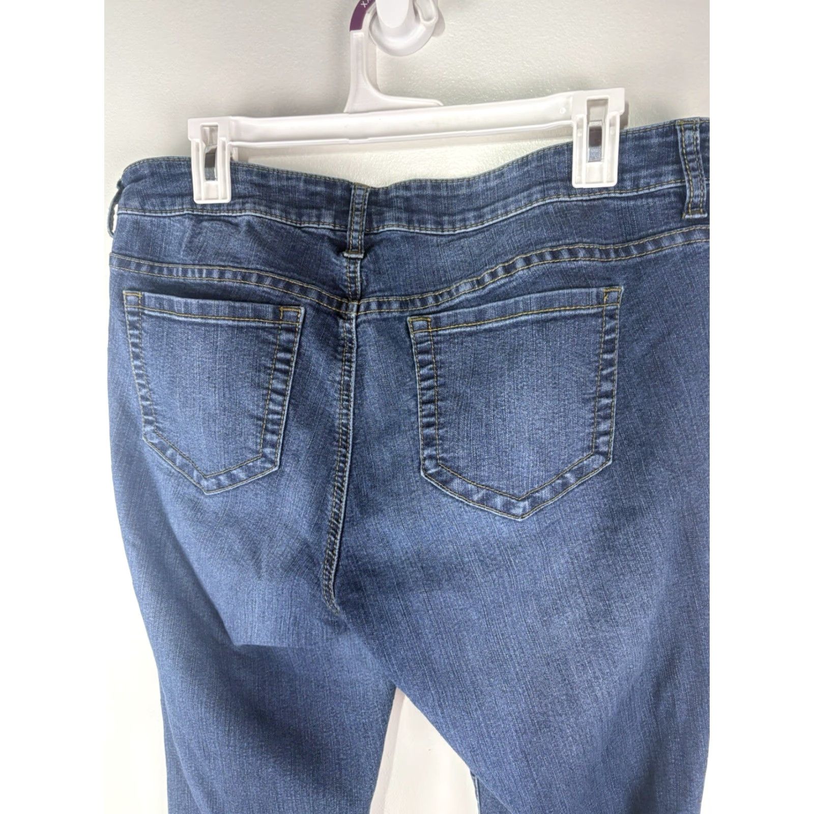 Torrid Torrid Med Wash W-Whiskers Low Rise Skinny Jeans Womens Size 14S Size 36" / US 14 / IT 50 - 5 Thumbnail