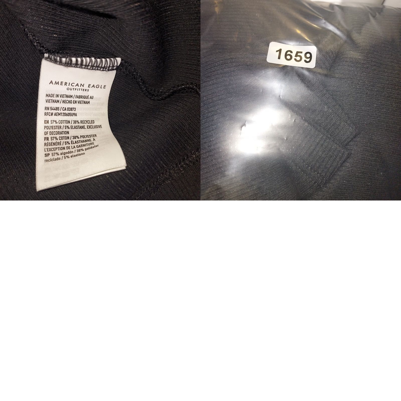 American Eagle Outfitters American Eagle Outfitters Women’s XS Black Ribbed Bow Front Long Sleeve Top Size XS / US 0-2 / IT 36-38 - 8 Thumbnail