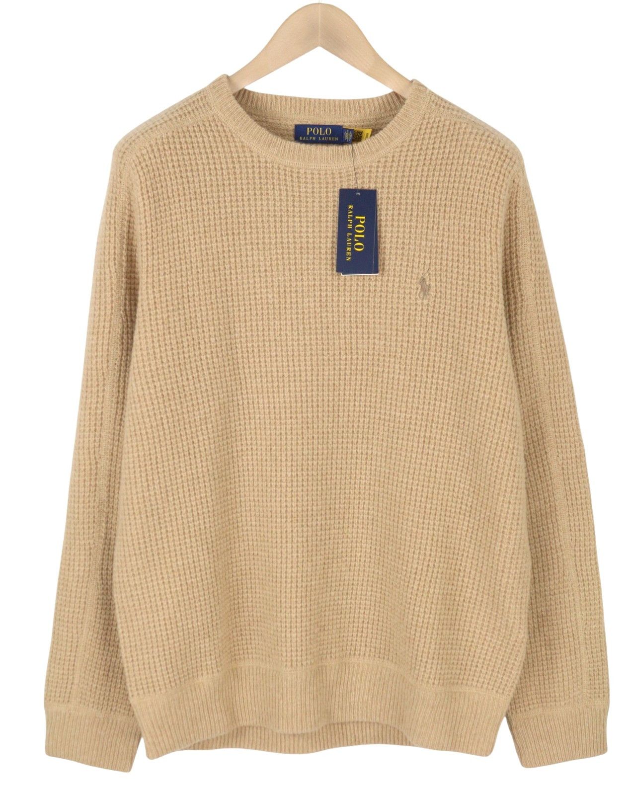 Ralph Lauren BROWN L Wool Alpaca Waffle Knit Pullover 86934 Size US L / EU 52-54 / 3 - 2 Thumbnail