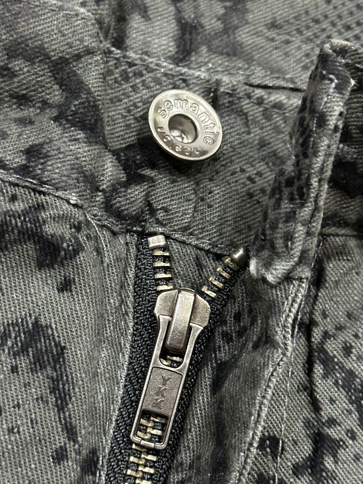 Semantic Design Python Woven Flared Jeans