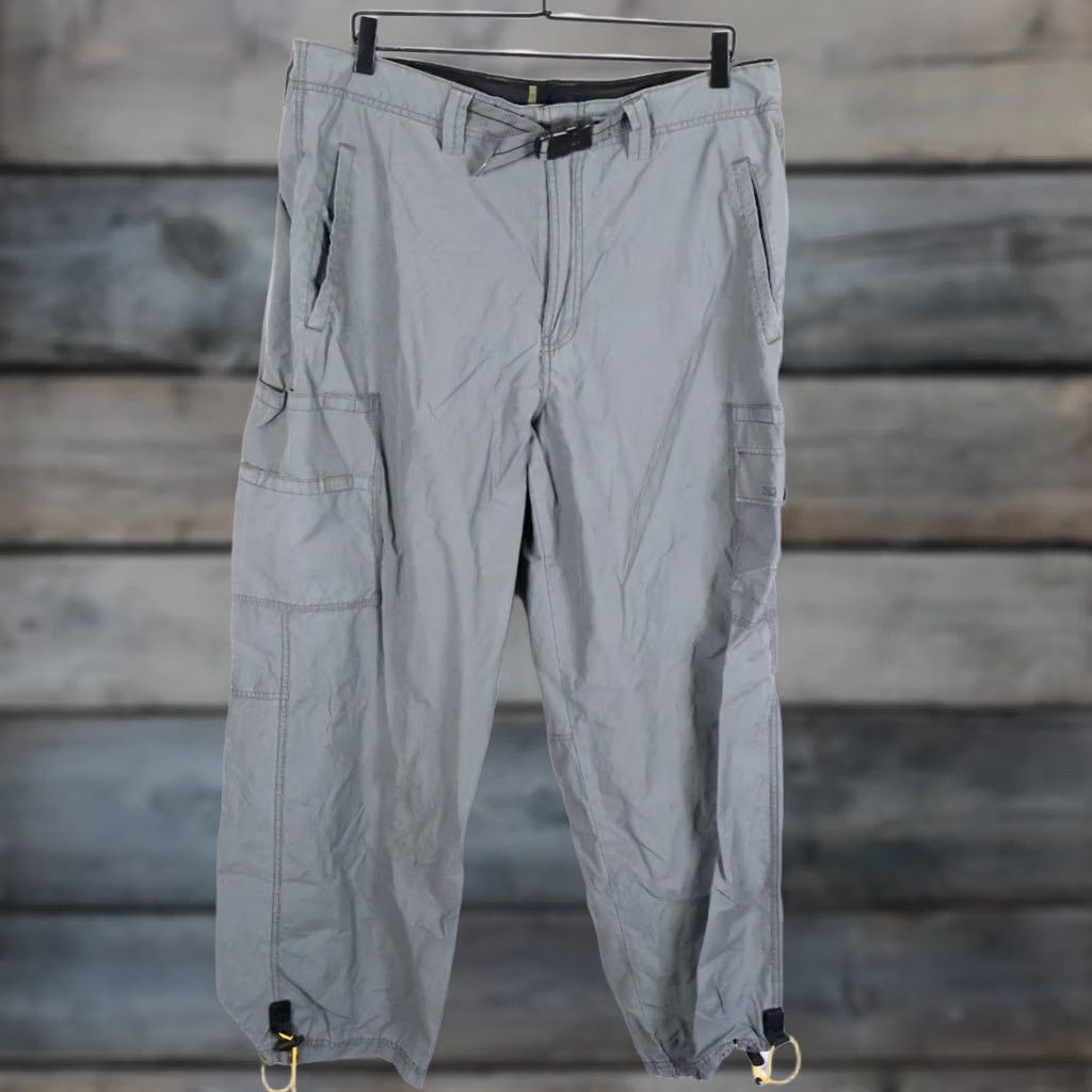 Old Navy Old Navy Paratrooper Cargo Pants Men's Large Gray Baggy Belted Pockets VTG Y2K Retro Outdoor Cargo Style Jeans Trousers Size US 33 - 1 Thumbnail