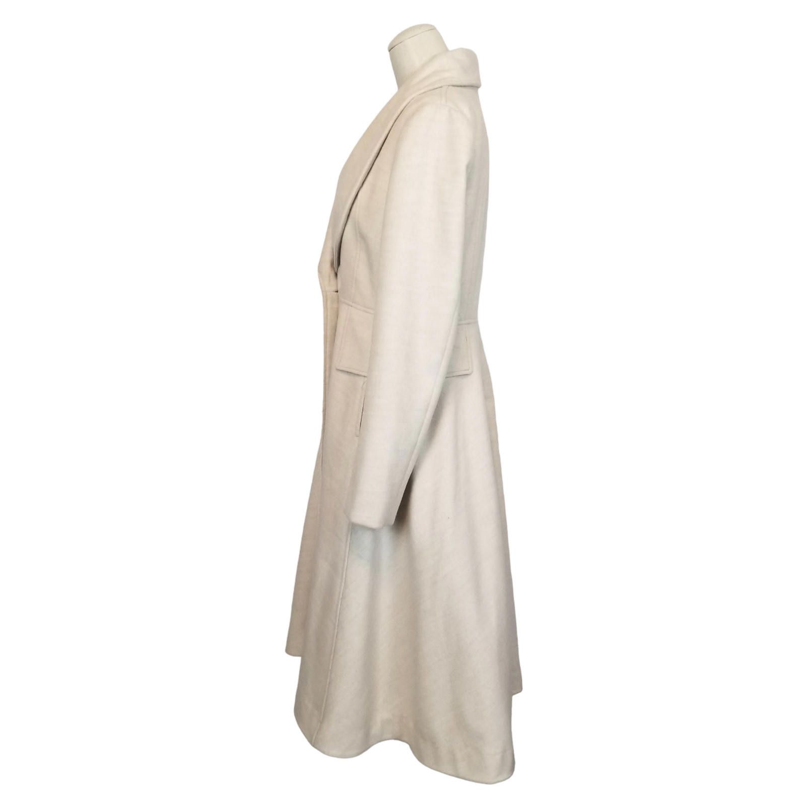 Anthropologie NWT Anthropologie Evaline Textured Coat Natural Sz 4 Size S / US 4 / IT 40 - 3 Thumbnail
