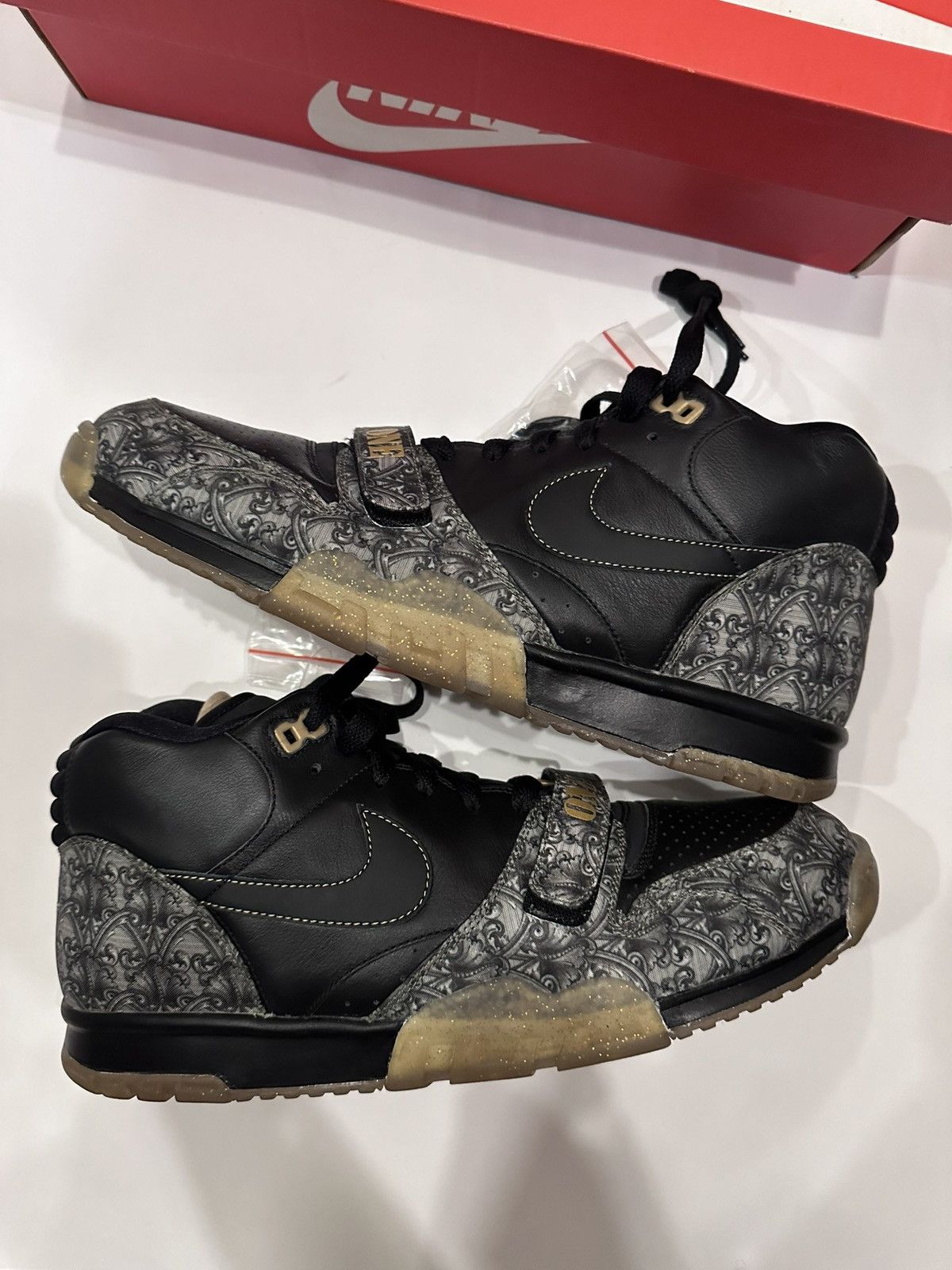 image of Nike Air Trainer 1 Premium Paid In Full Promo Sample Size 13 Shoes in Black, Men's
