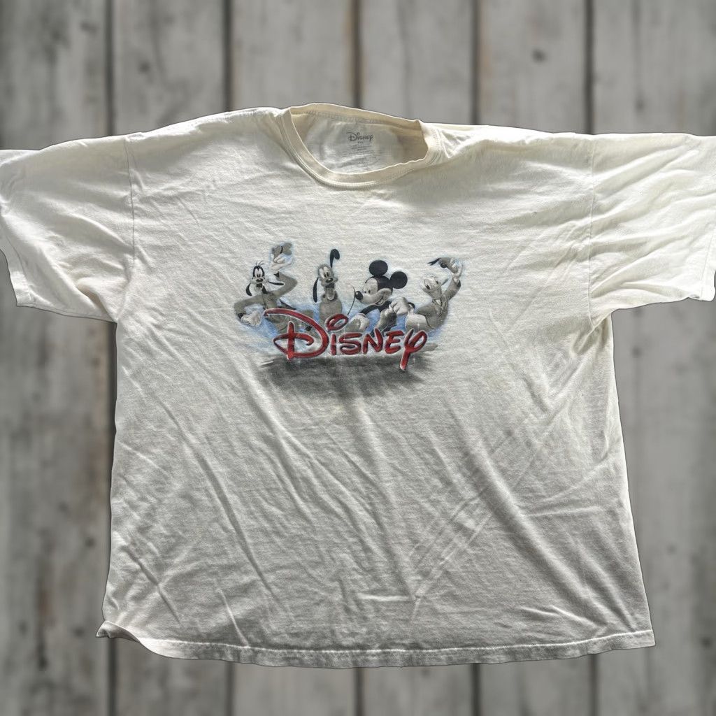 Disney Disney Shirt 2XL Mens White Mickey Mouse Goofy Pluto Donald Graphic Cartoon Size US XXL / EU 58 / 5 - 1 Thumbnail