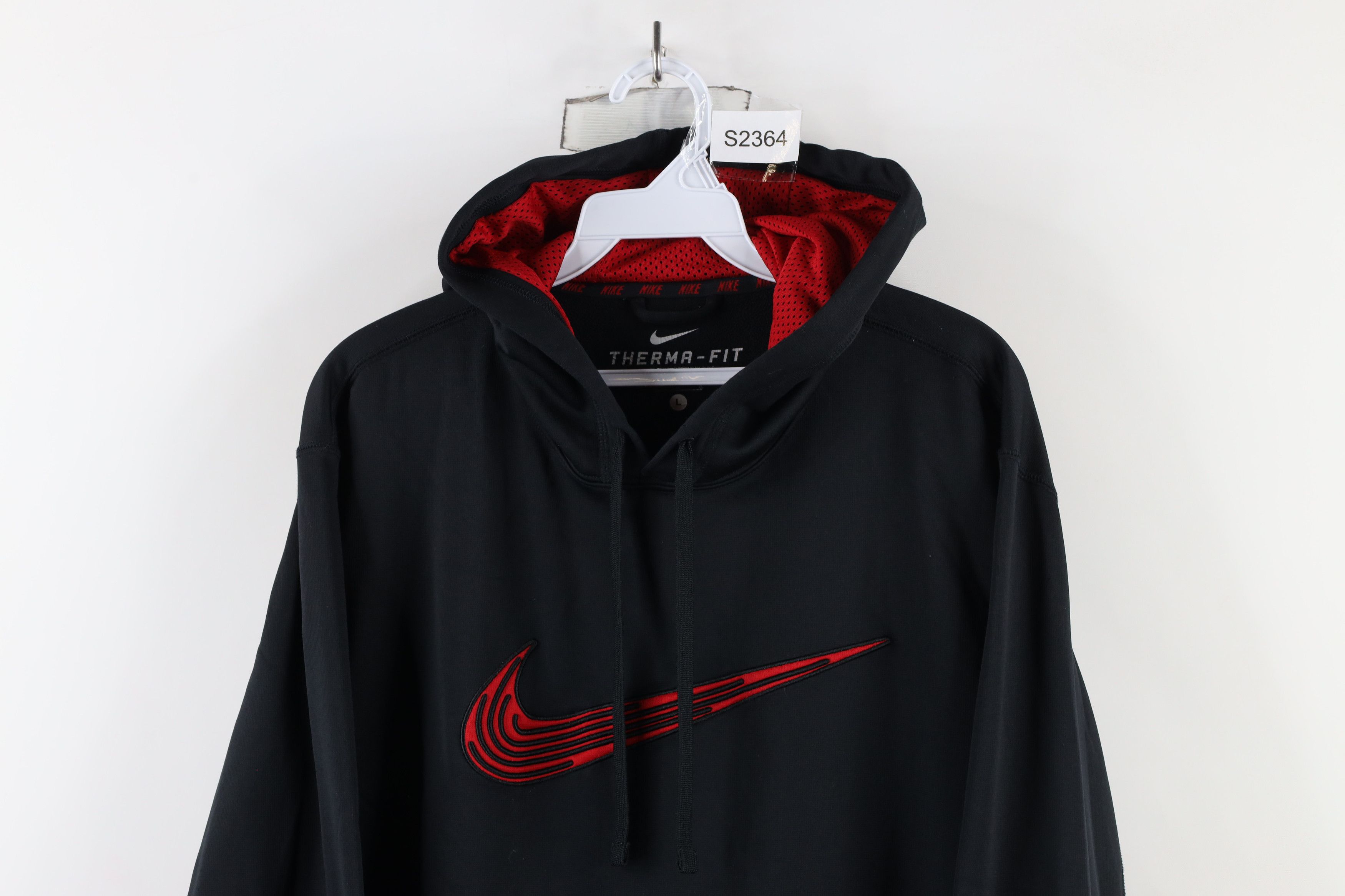 Nike × Vintage Vintage Nike Travis Scott Big Swoosh Logo Hoodie Black Size US L / EU 52-54 / 3 - 2 Thumbnail