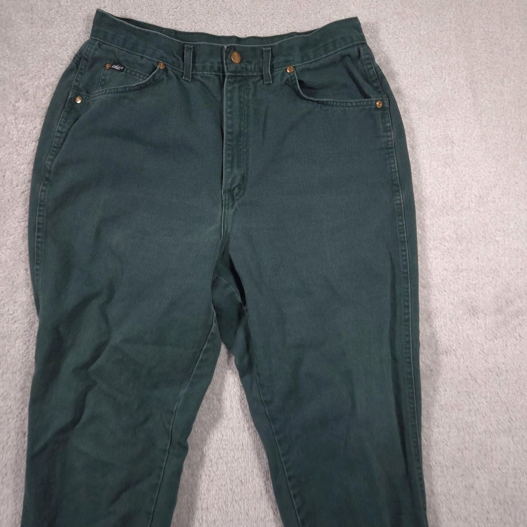 Vintage VINTAGE Chic Jeans Womens 18 Dark Green High Rise Regular Tapered Denim USA 90s Size 40" / US 18 - 4 Thumbnail
