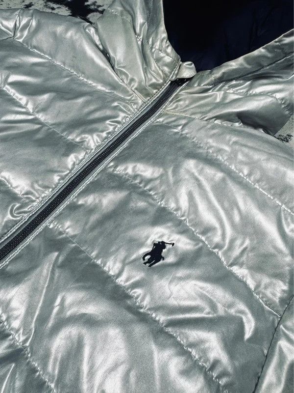 Ralph Lauren Silver Navy Blue Double-Face Down Jacket XS Size US XS / EU 42 / 0 - 8 Thumbnail