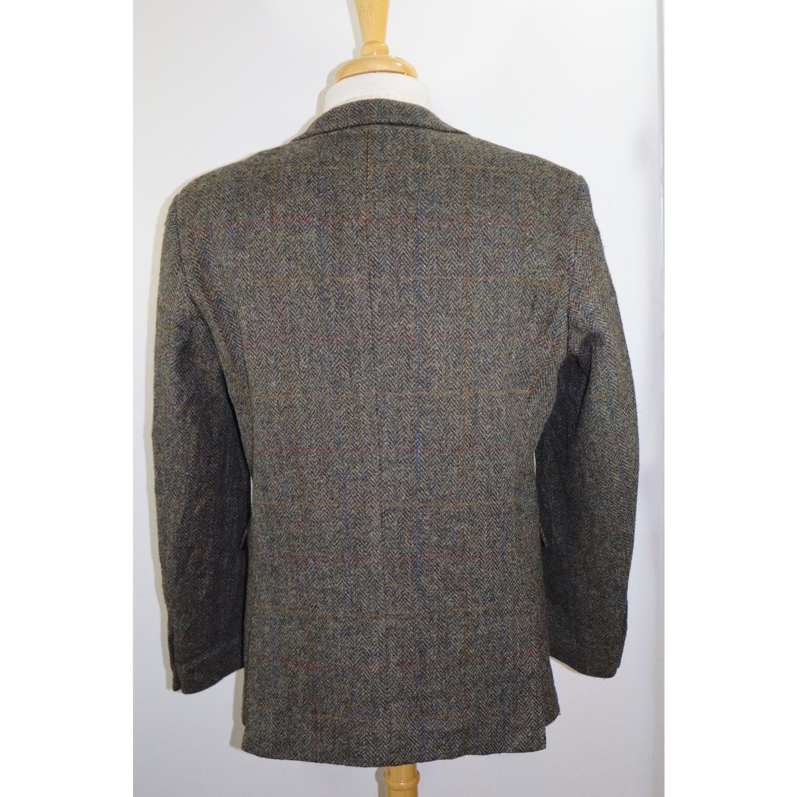 Harris Tweed 42R Vintage Harris Tweed Lovat Green Blazer | 1990s Wool Size 44R - 3 Thumbnail