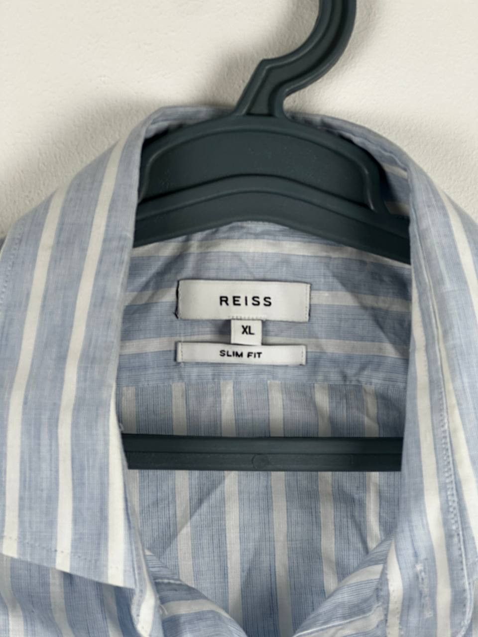 Reiss Reiss Linen Blend Camp Collar Striped Short Sleeve Shirt Size US XL / EU 56 / 4 - 5 Thumbnail