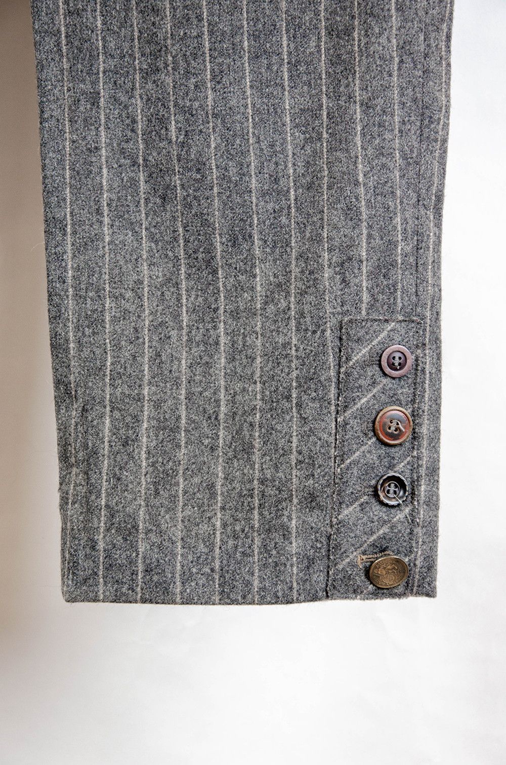 Brunello Cucinelli Gunex Grey Pinstripe Wool Cashmere Pants - Size IT 44 Size 30" / US 8 / IT 44 - 3 Thumbnail
