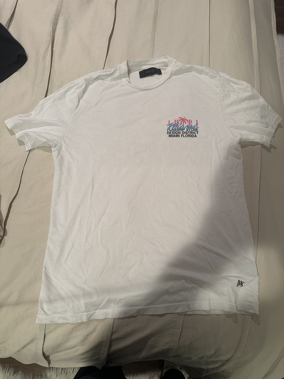 image of Amiri Miami Exclusive T Shirt in White, Men's (Size Small)