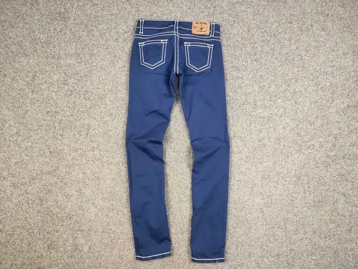 True Religion True Religion Brooklyn Blue Denim Slim Jeans Made in USA Size 28" / US 6 / IT 42 - 7 Thumbnail