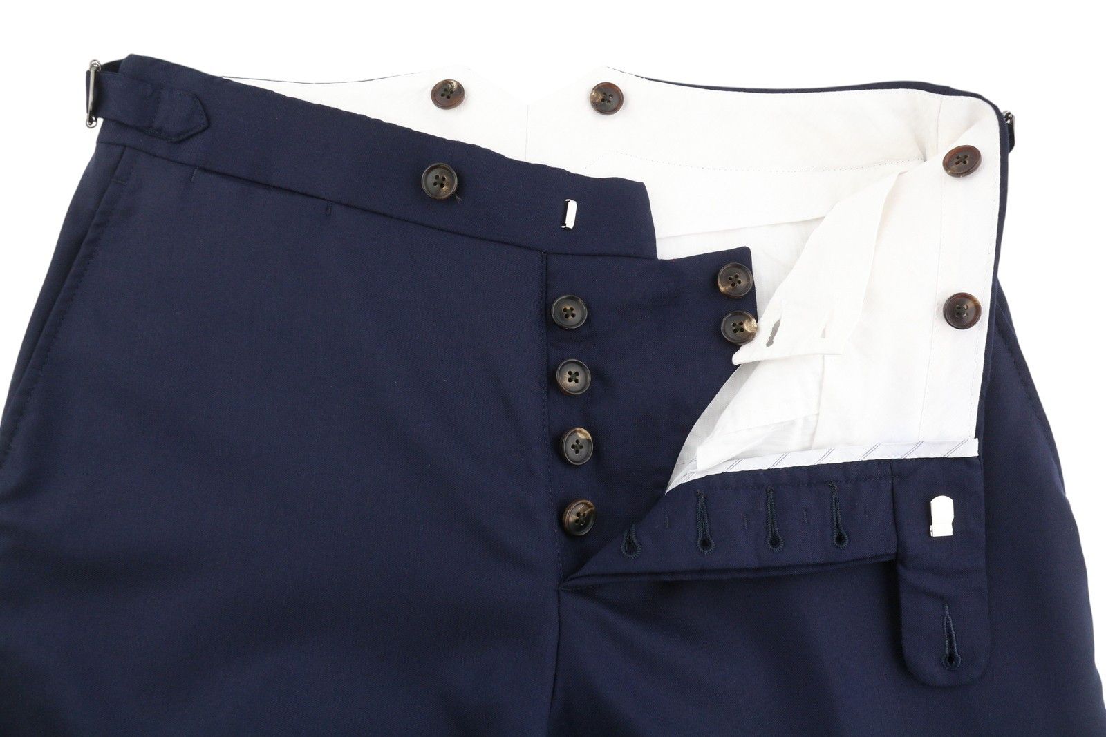 Suitsupply JORT BOLTON UK34R Dark Blue Wool Cashmere Trousers 86725 Size 34R - 4 Thumbnail