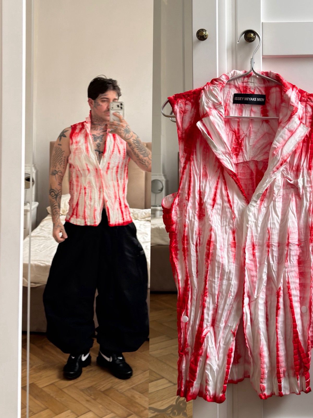 Issey miyake man archive blood vest