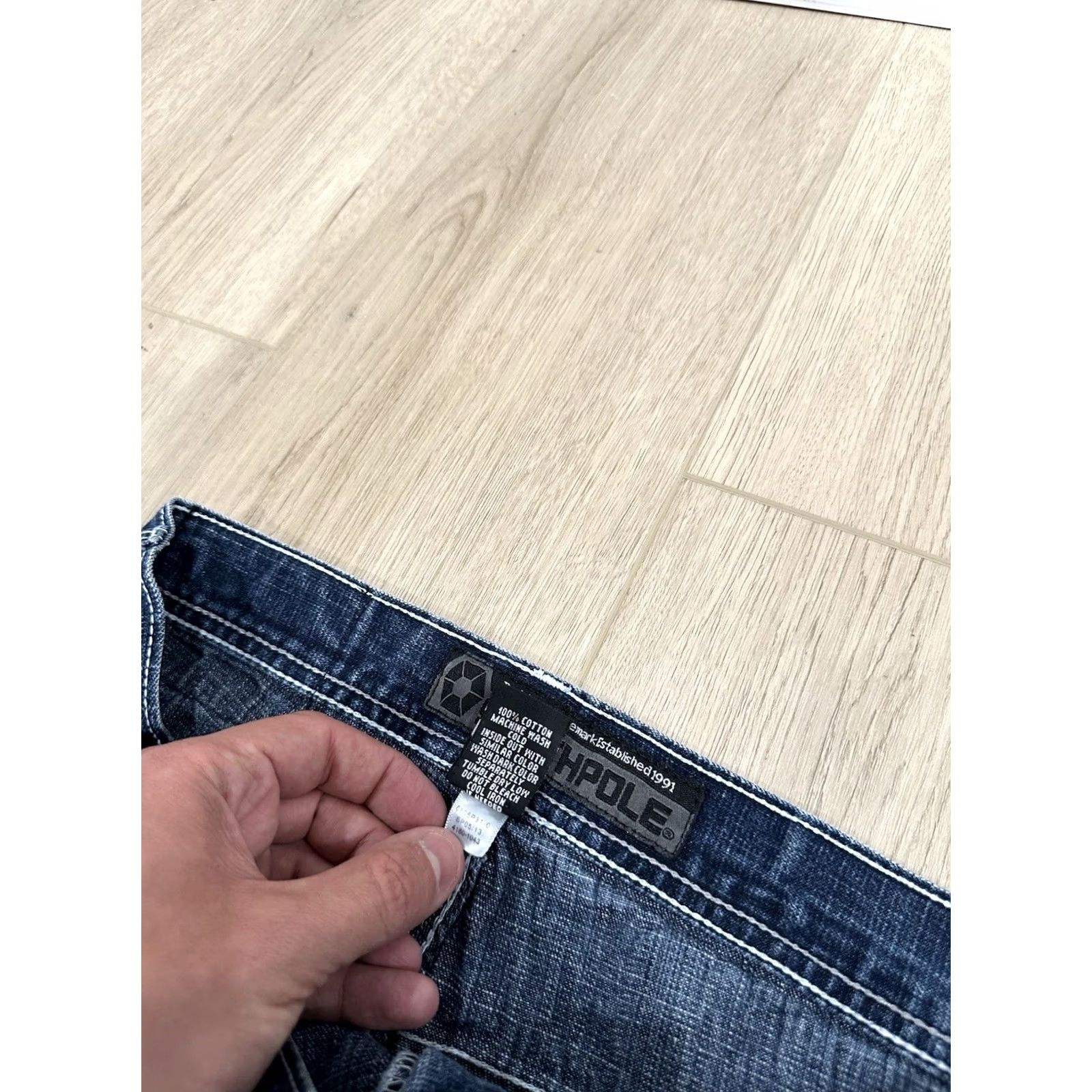 Southpole VINTAGE Southpole Jeans Size 36x31 Dark Wash Denim 5-Pocket Men Wide-Leg Relaxed Blue Cotton Jeans Boys Girls Mens Womens Size US 36 / EU 52 - 7 Thumbnail