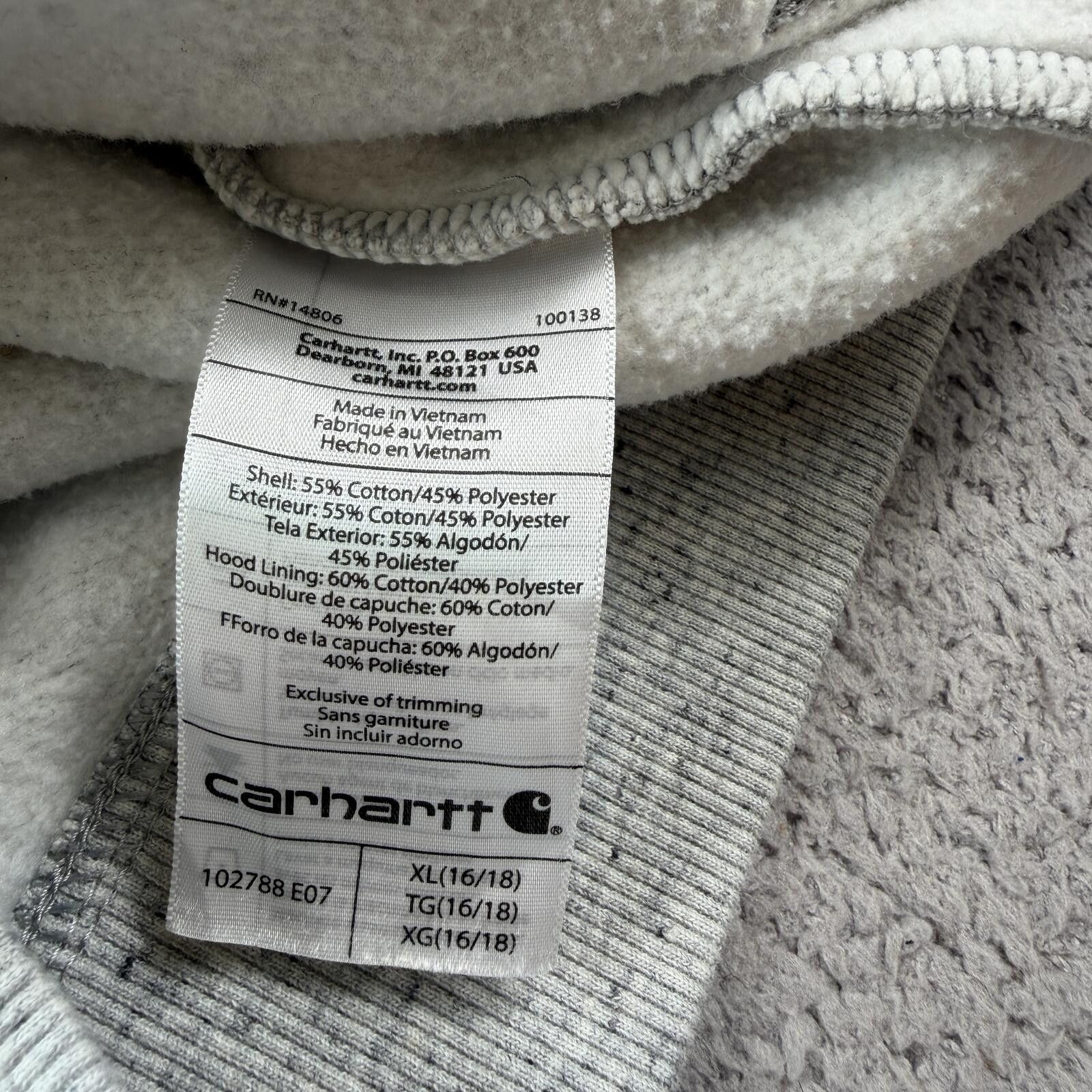 Carhartt Carhartt Full Zip Hoodie Womens XL Relaxed Fit Sweatshirt Size XL / US 12-14 / IT 48-50 - 5 Thumbnail