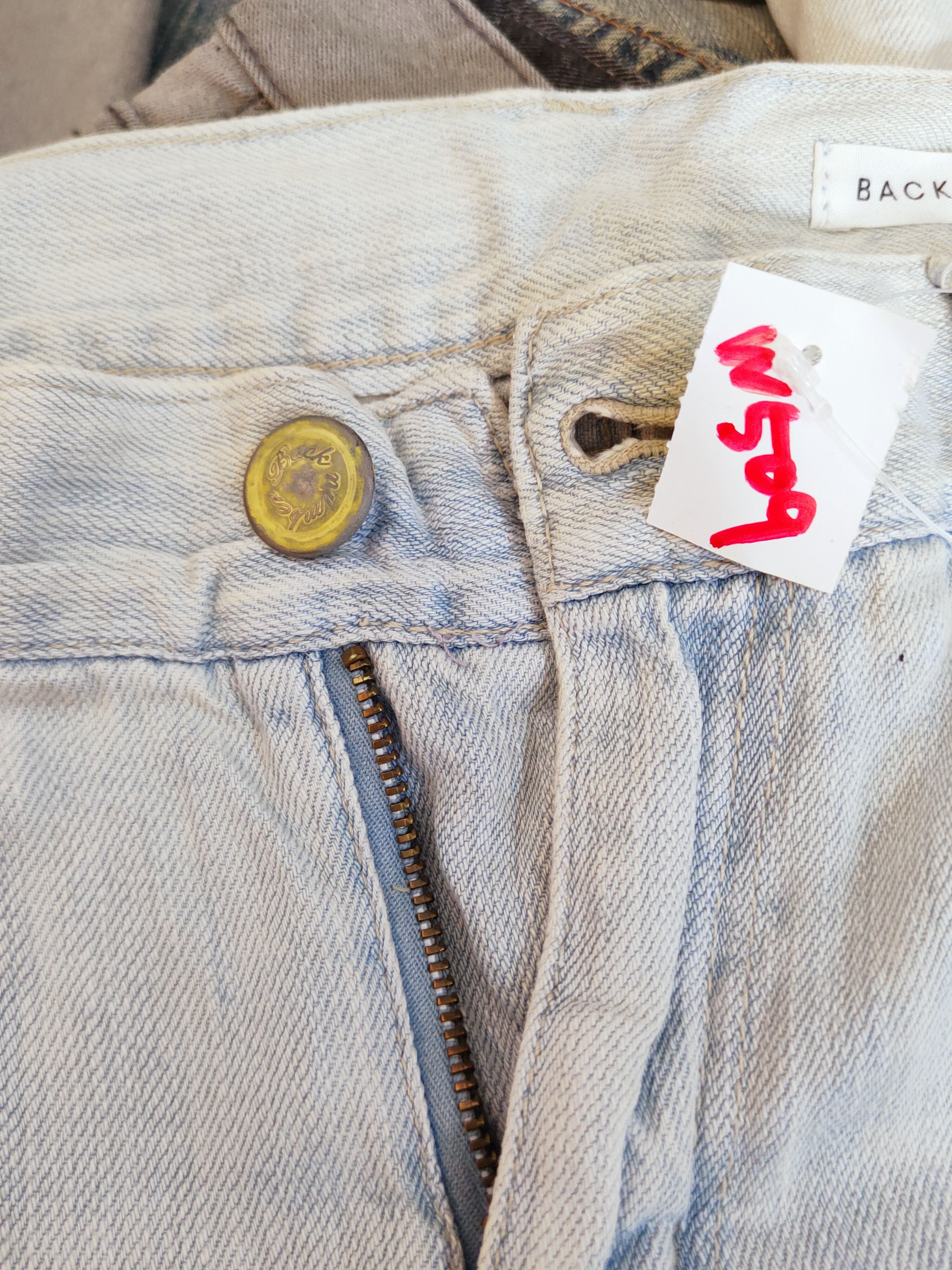 Japanese Brand × Vintage Back Number Blue Distressed Ripped Jeans #W509 Size 34" / US 12 / IT 48 - 16 Thumbnail