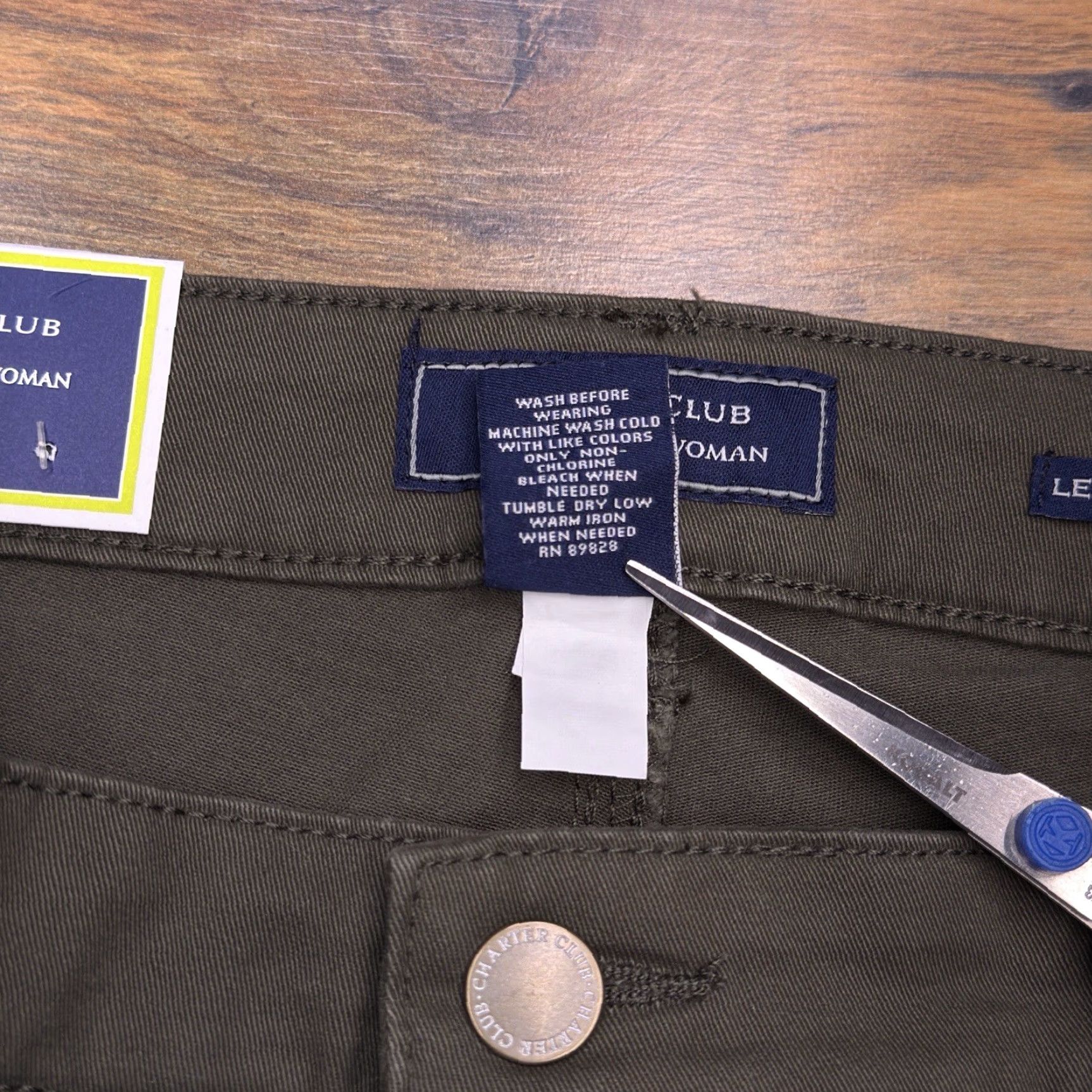 Charter Club VINTAGE: No Charter Club Lexington Straight Jeans Womens 24W Green High Rise Stretch New Size 42" / US 20 - 5 Thumbnail