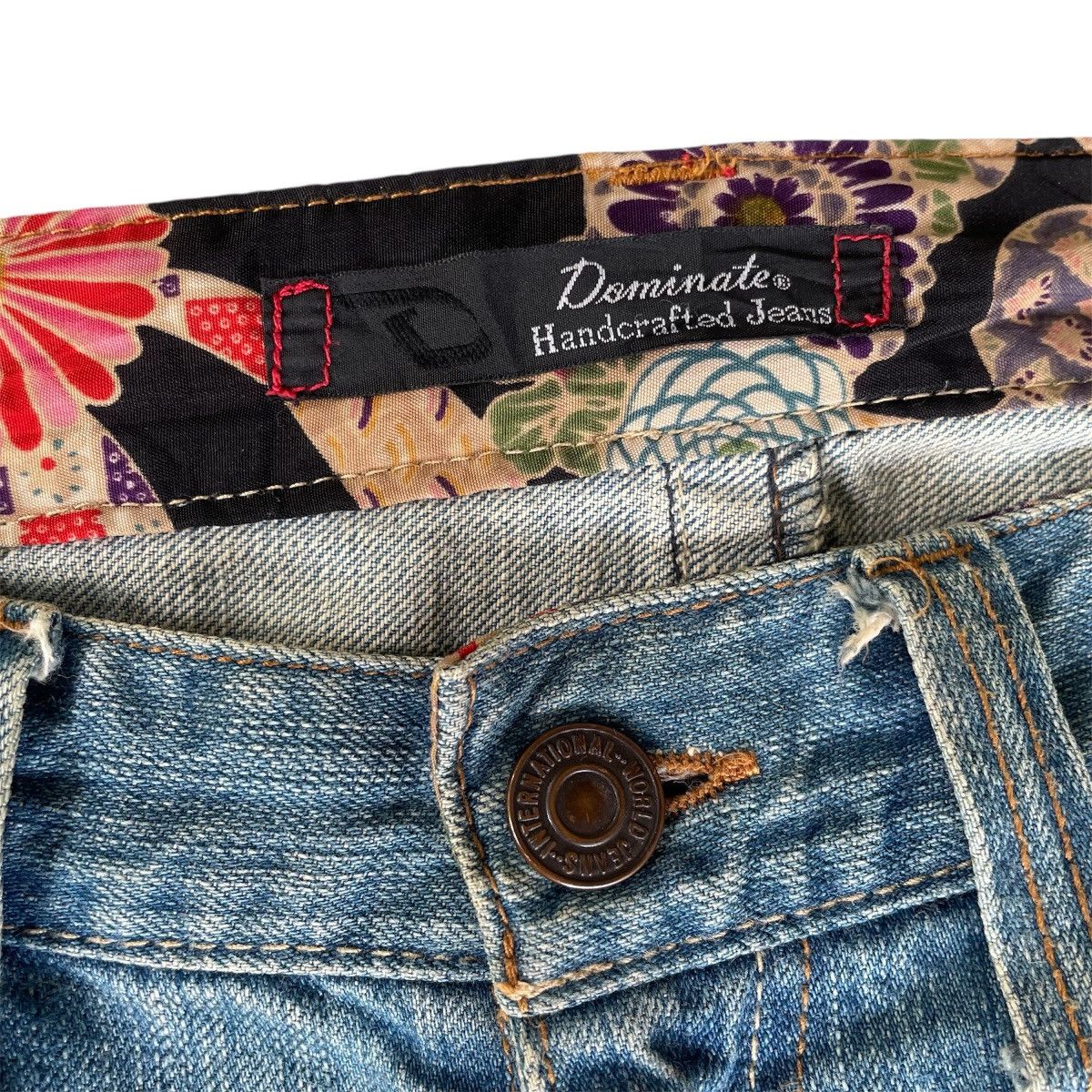 Kapital Y2k Japan Dominate Handcrafted Floral Sukajan Mudwash Jeans Size US 32 / EU 48 - 10 Thumbnail