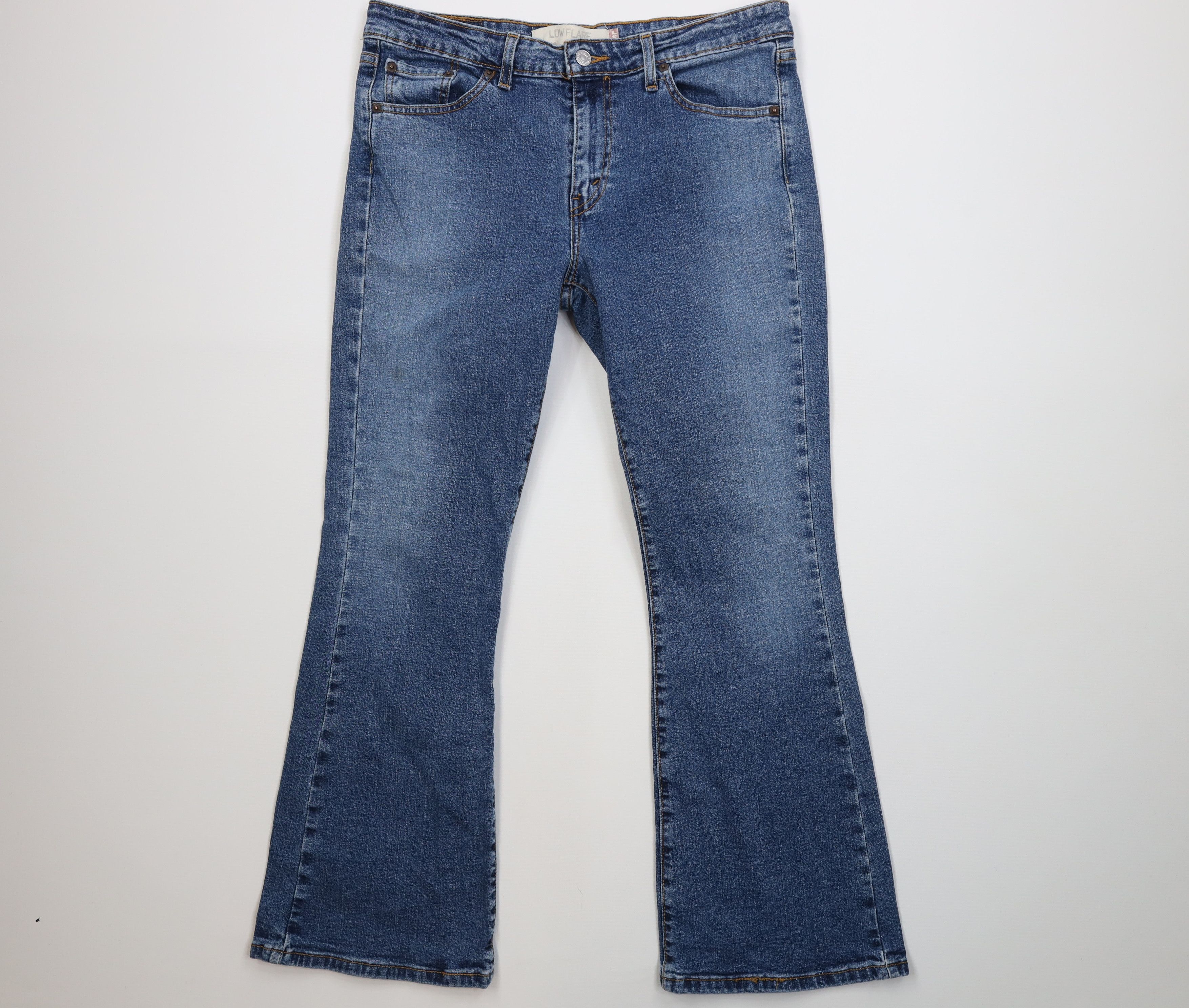 Levi's Vintage Y2K 2004 Levis 519 Babydoll Low Flared Denim Jeans Size 32" / US 10 / IT 46 - 1 Thumbnail