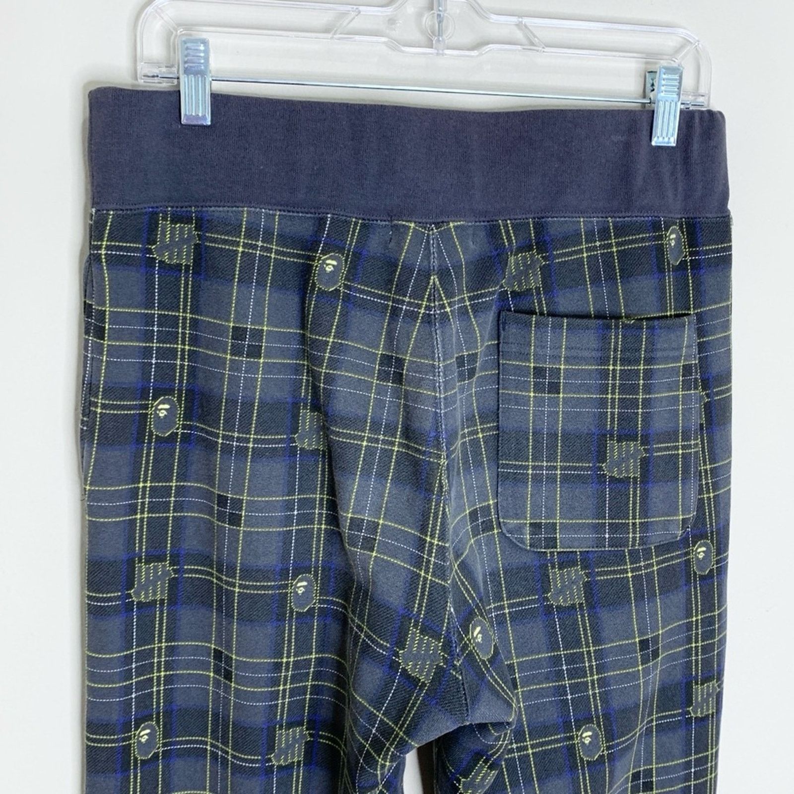 Bape BAPE x Undefeated Check Slim Sweatpants (Sz M) Charcoal Size US 32 / EU 48 - 11 Thumbnail