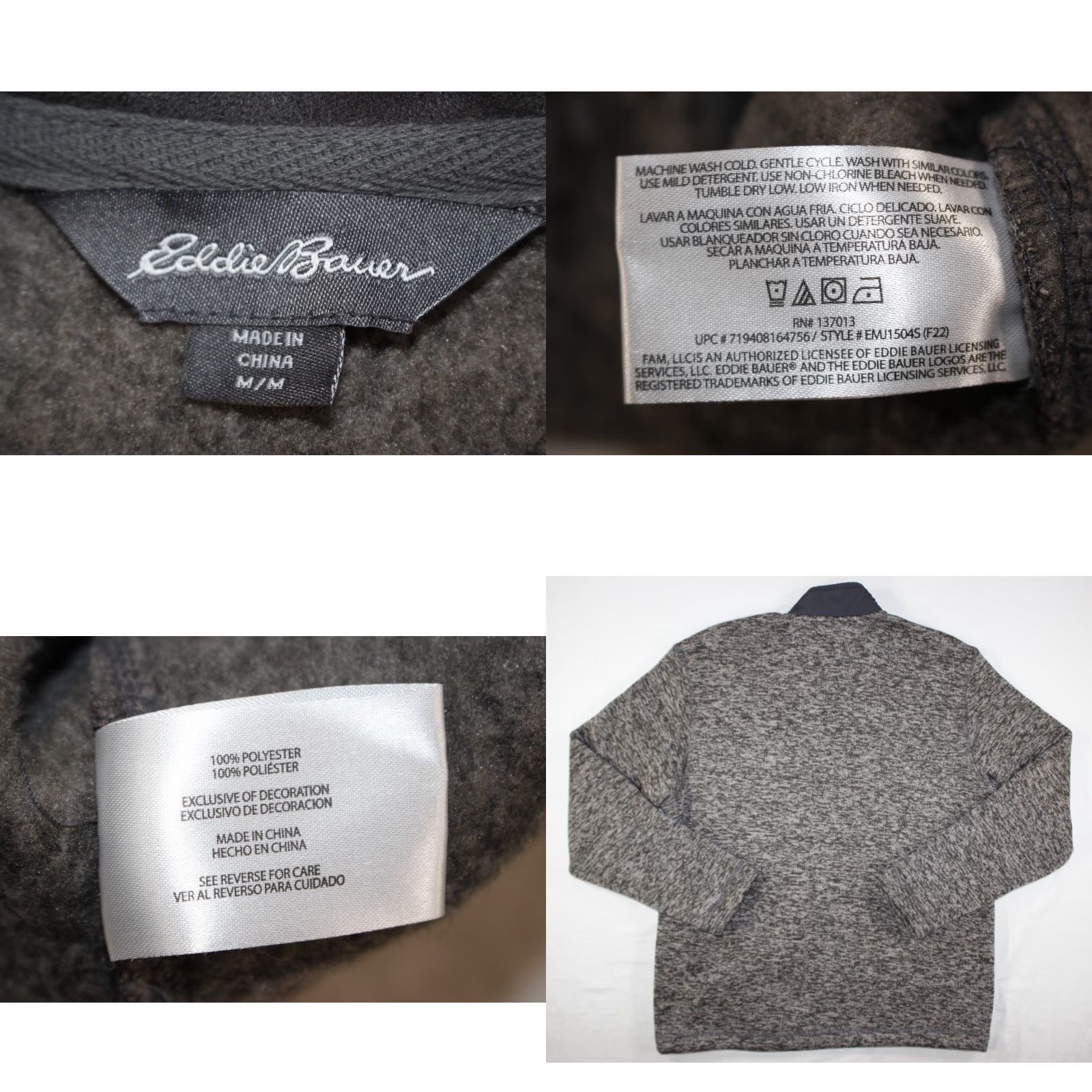 Eddie Bauer Eddie Bauer Sweater Men's M Radiator Fleece 1/4 Zip Pullover Heather Green Gray Size US M / EU 48-50 / 2 - 8 Thumbnail