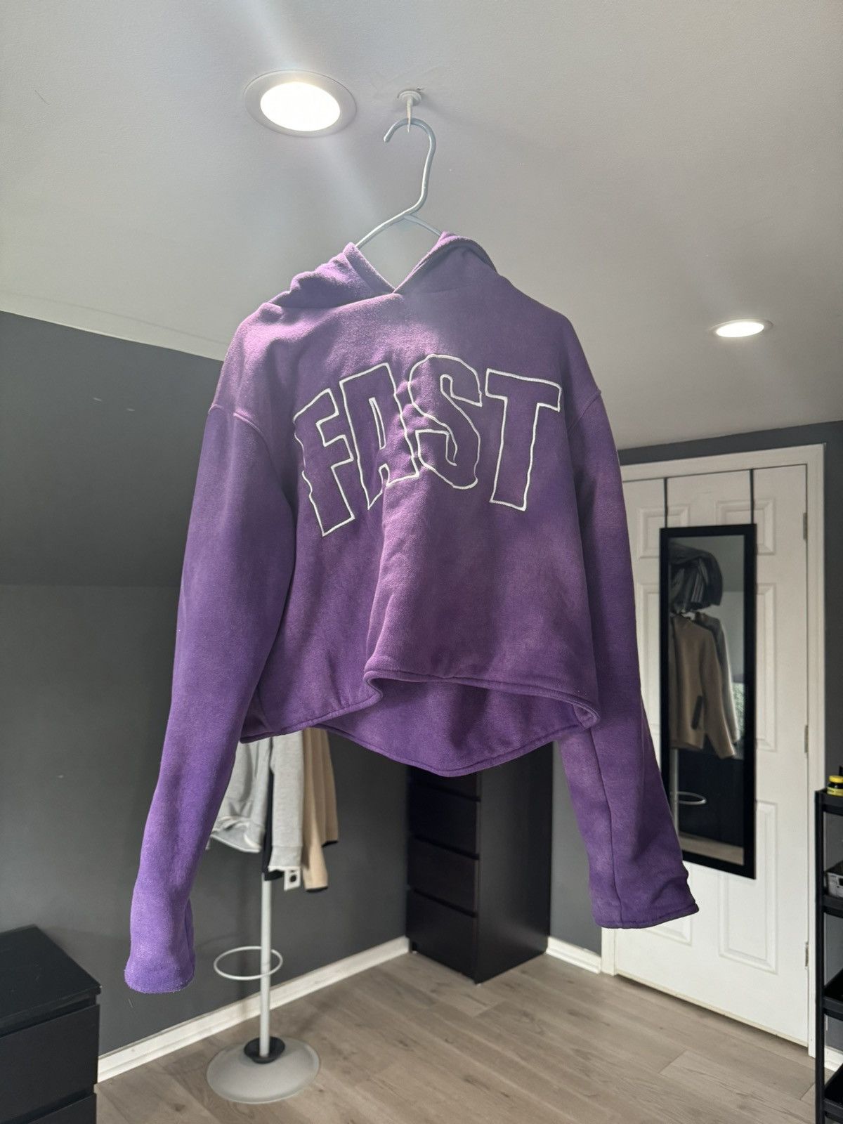 Designer FAST LIFE reversible cropped hoodie Size US M / EU 48-50 / 2 - 6 Thumbnail