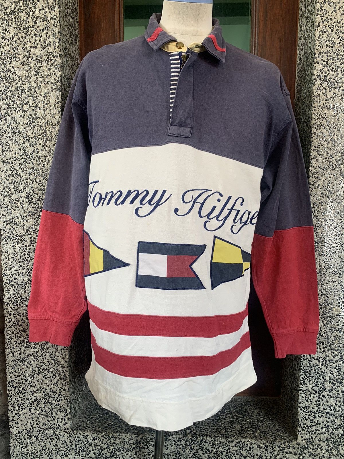 Long Sleeve Polo Tommy Hilfiger Vintage Rugby Shirt Vintage Tommy
