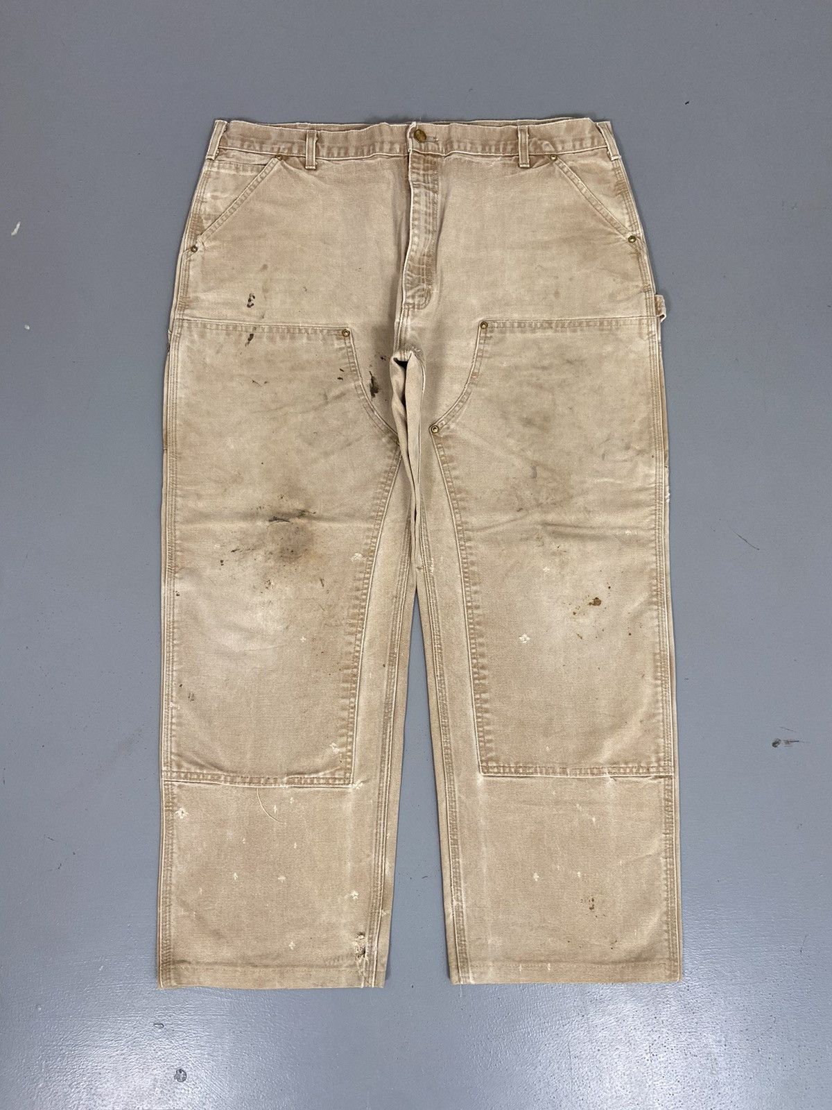 Image of Carhartt Double Knee Denim in Beige, Men's (Size 41)