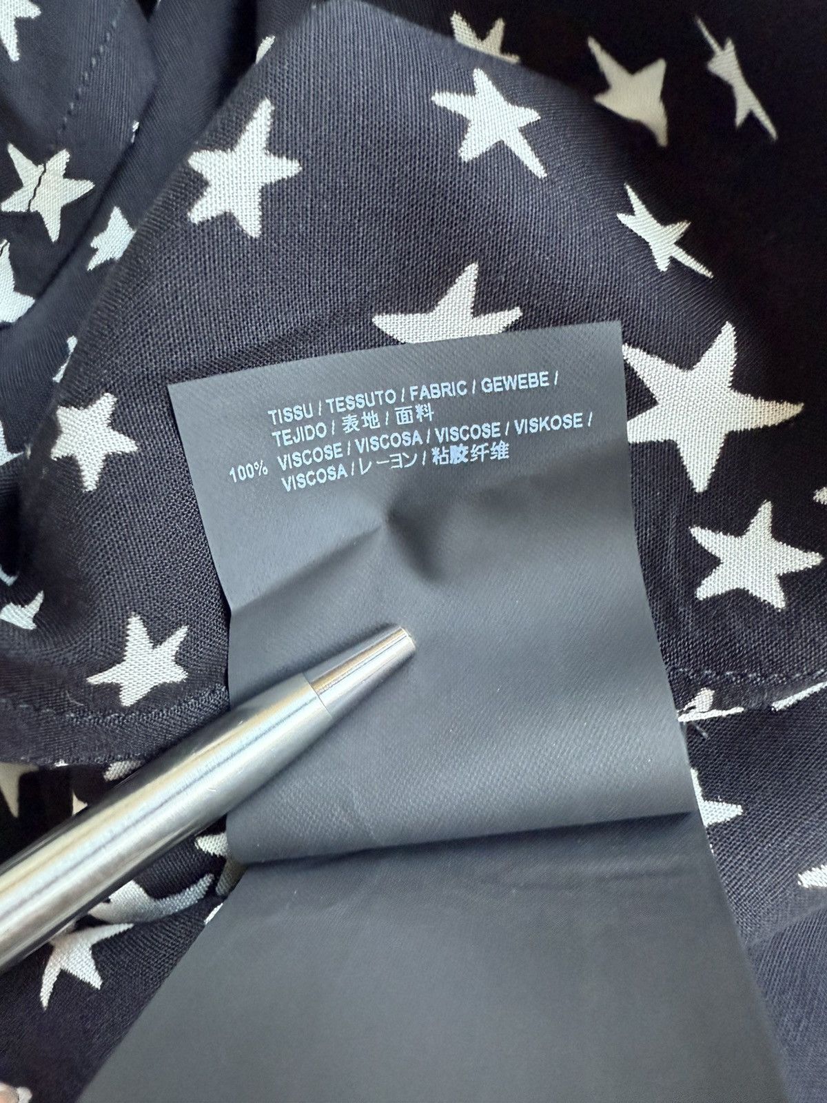 Saint Laurent Paris FW16 Saint Laurent black white star shirt 41 BNWT Hedi grail Size US L / EU 52-54 / 3 - 24 Thumbnail