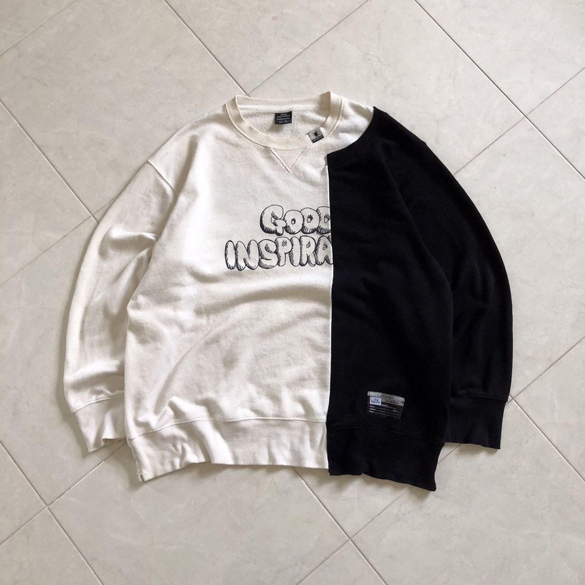 Maison MIHARA YASUHIRO Good Inspiration by MIHARAYASUHIRO Cut n Sew Sweatshirt Size US XXL / EU 58 / 5 - 1 Thumbnail