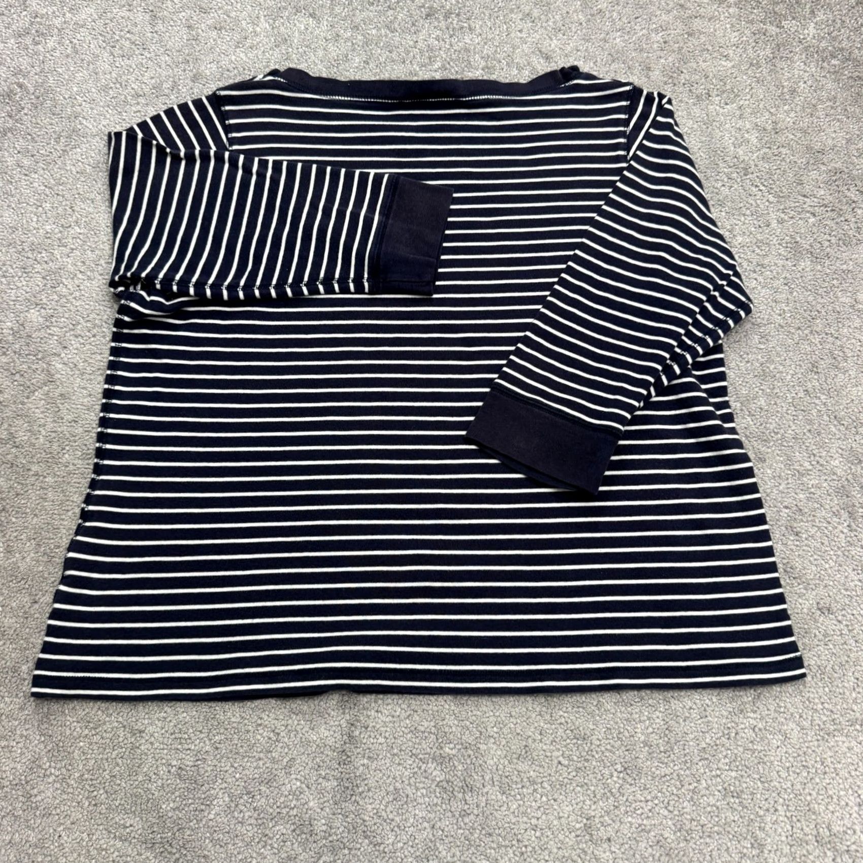 Jones New York Jones New York Boat Neck 3/4 Sleeve T-Shirt Womens 2XL Navy Blue Striped Cotton Tee Size XXL / US 16-18 / IT 52-54 - 2 Thumbnail