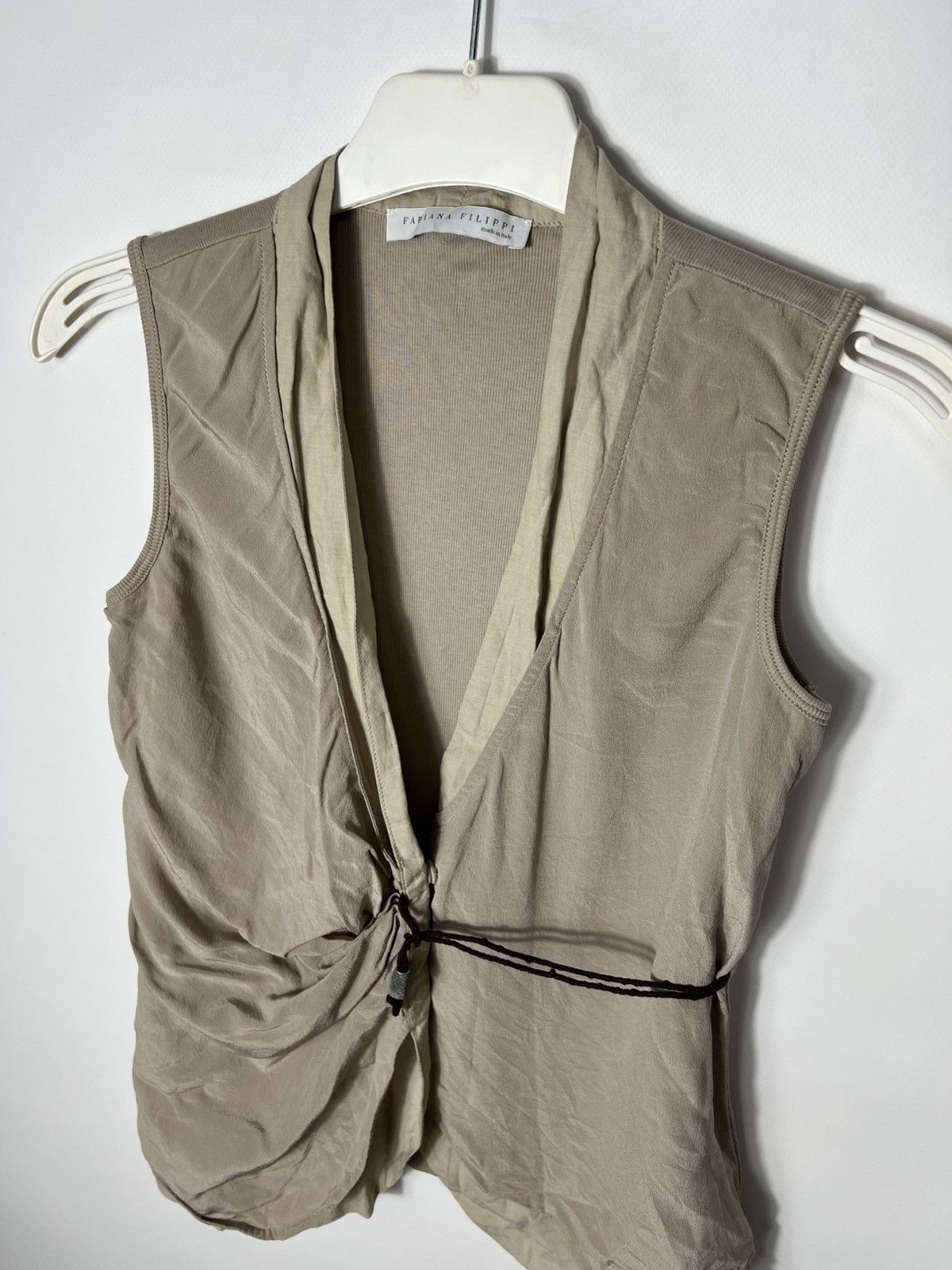 Fabiana Filippi Vintage streetwear luxury Fabiana Filippi Silk Light Vest Size XS / US 0-2 / IT 36-38 - 3 Thumbnail