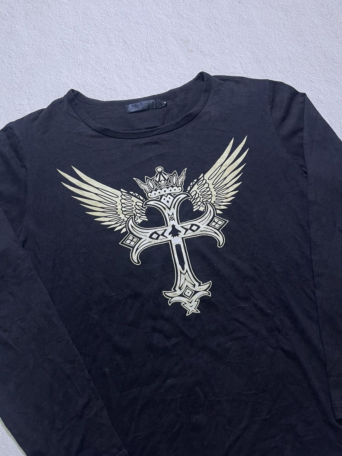 Japanese Brand VTG Y2K long sleeve t-shirt with a cross Size US M / EU 48-50 / 2 - 5 Thumbnail
