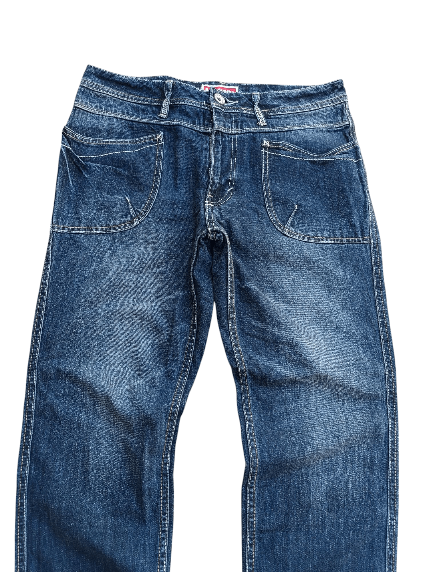 Designer Betty Smith Japan Brand With Buckle Back Denim E269 Size US 32 / EU 48 - 3 Thumbnail