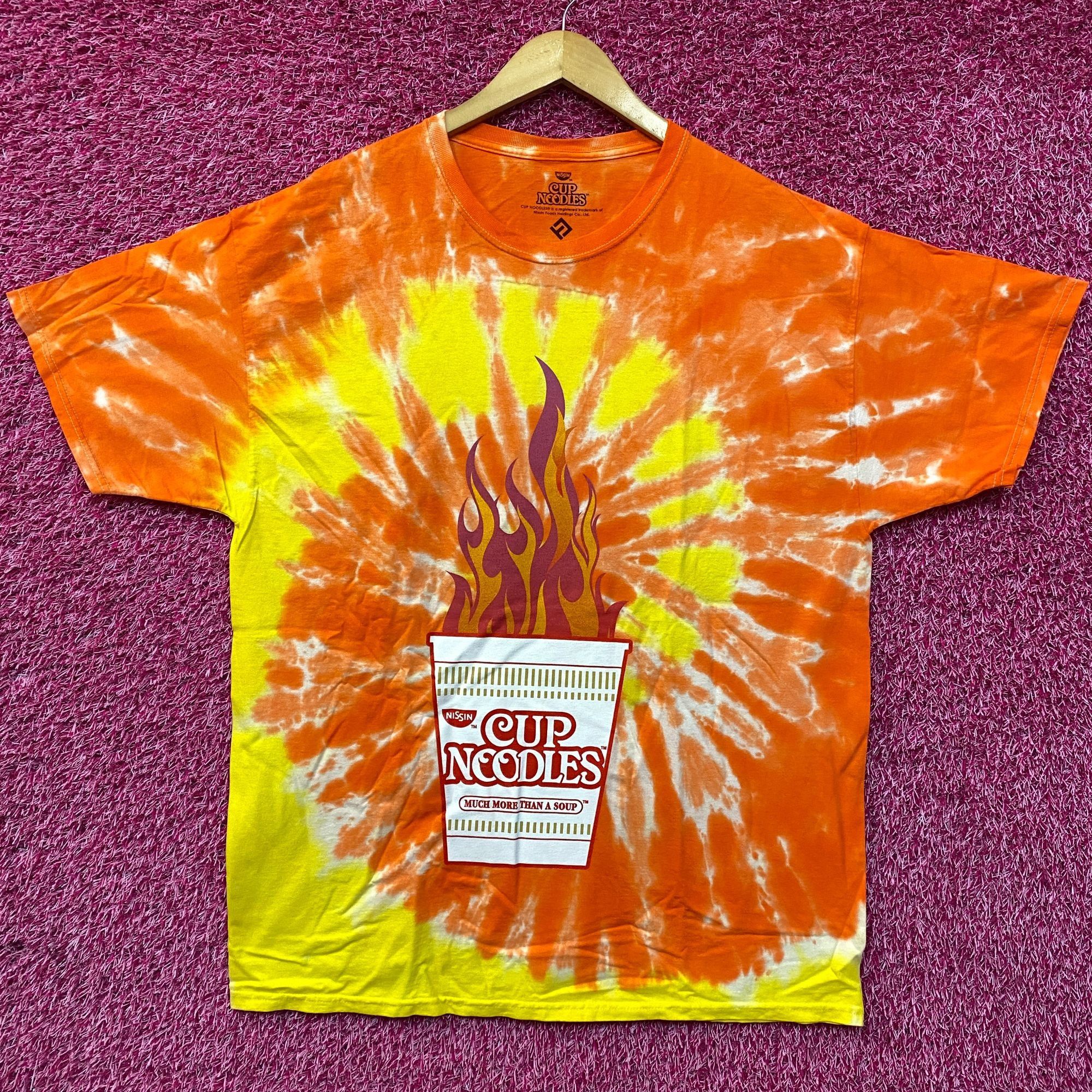 Nissan Nissin Cup Noodles More Than Soup Spicy Promo Tie Dye T-Shir Size US XL / EU 56 / 4 - 1 Thumbnail