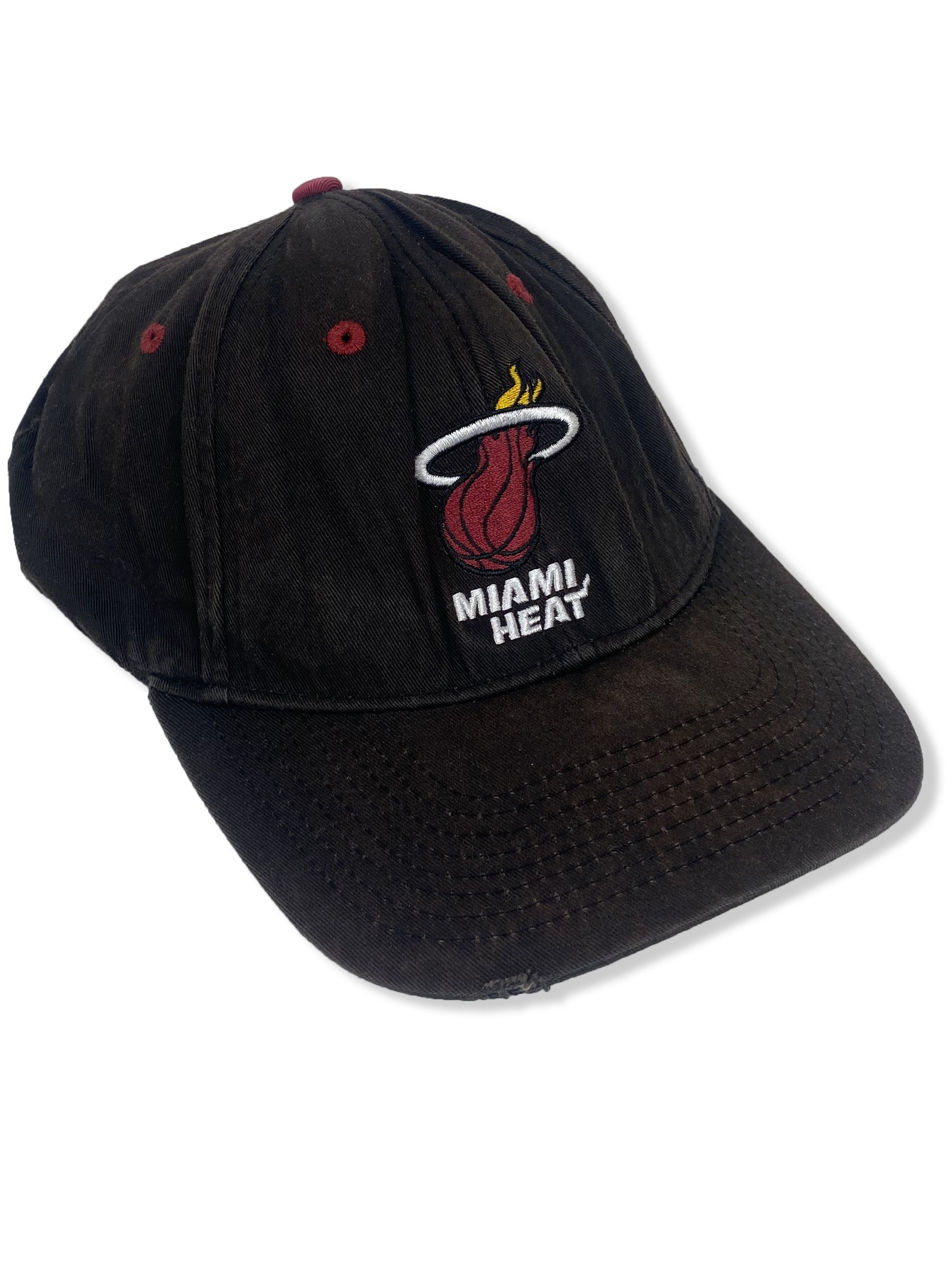 Adidas Vintage ADIDAS NBA Miami Heat Black Faded Distresed Cap M430 Size ONE SIZE - 1 Thumbnail