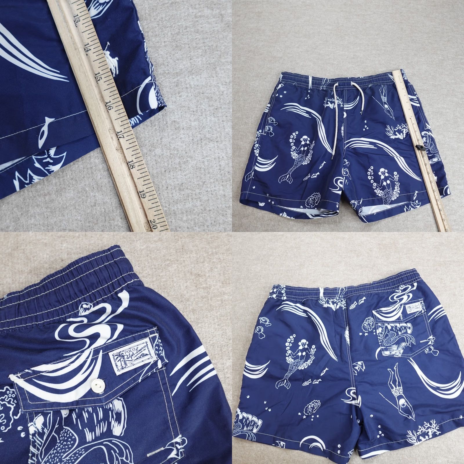 Polo Ralph Lauren Polo Ralph Lauren Swim Shorts Large Blue Mermaid Diver Lined 5" In Size US L / EU 52-54 / 3 - 8 Thumbnail