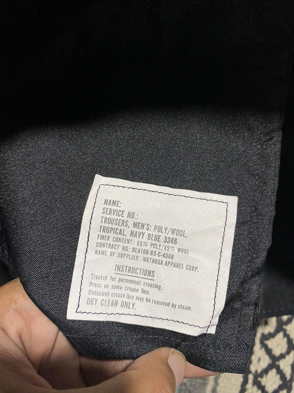 Vintage 1990s Repro Watauga Apparel US Navy Men's Poly Wool Trousers Size US 30 / EU 46 - 7 Thumbnail