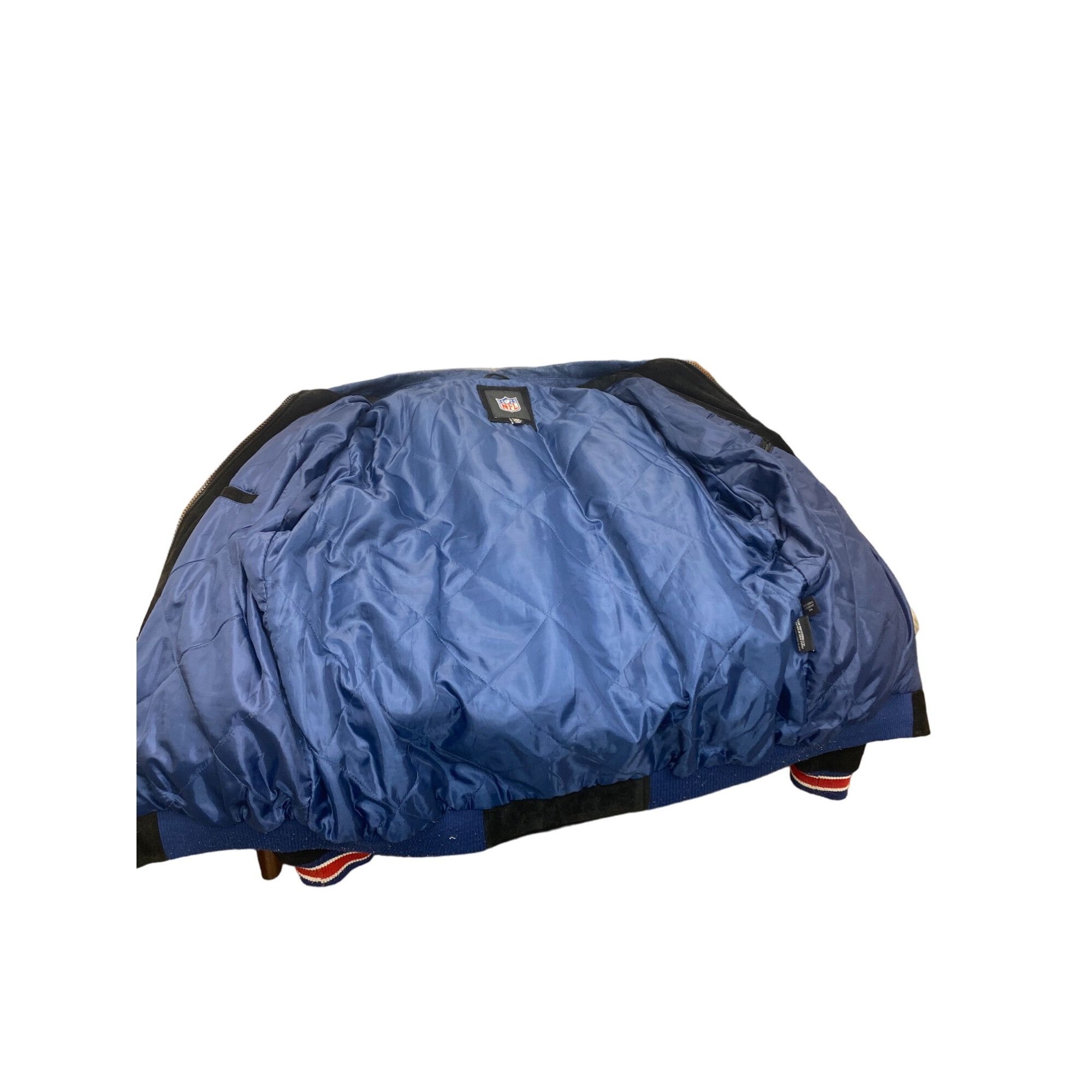 NFL Men’s leather NFL Bomber jacket Blue black size XL/XG SKU 90 Size US XL / EU 56 / 4 - 10 Thumbnail