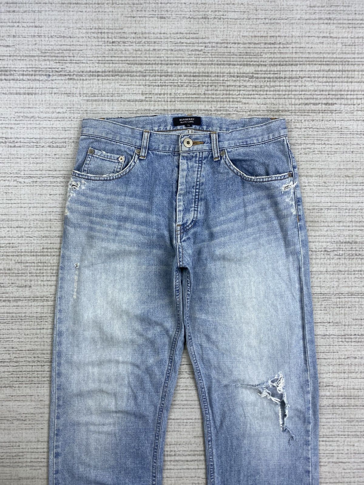 Burberry × Japanese Brand × Vintage Vintage Burberry Black Label Distressed Denim Pants Size US 30 / EU 46 - 7 Thumbnail