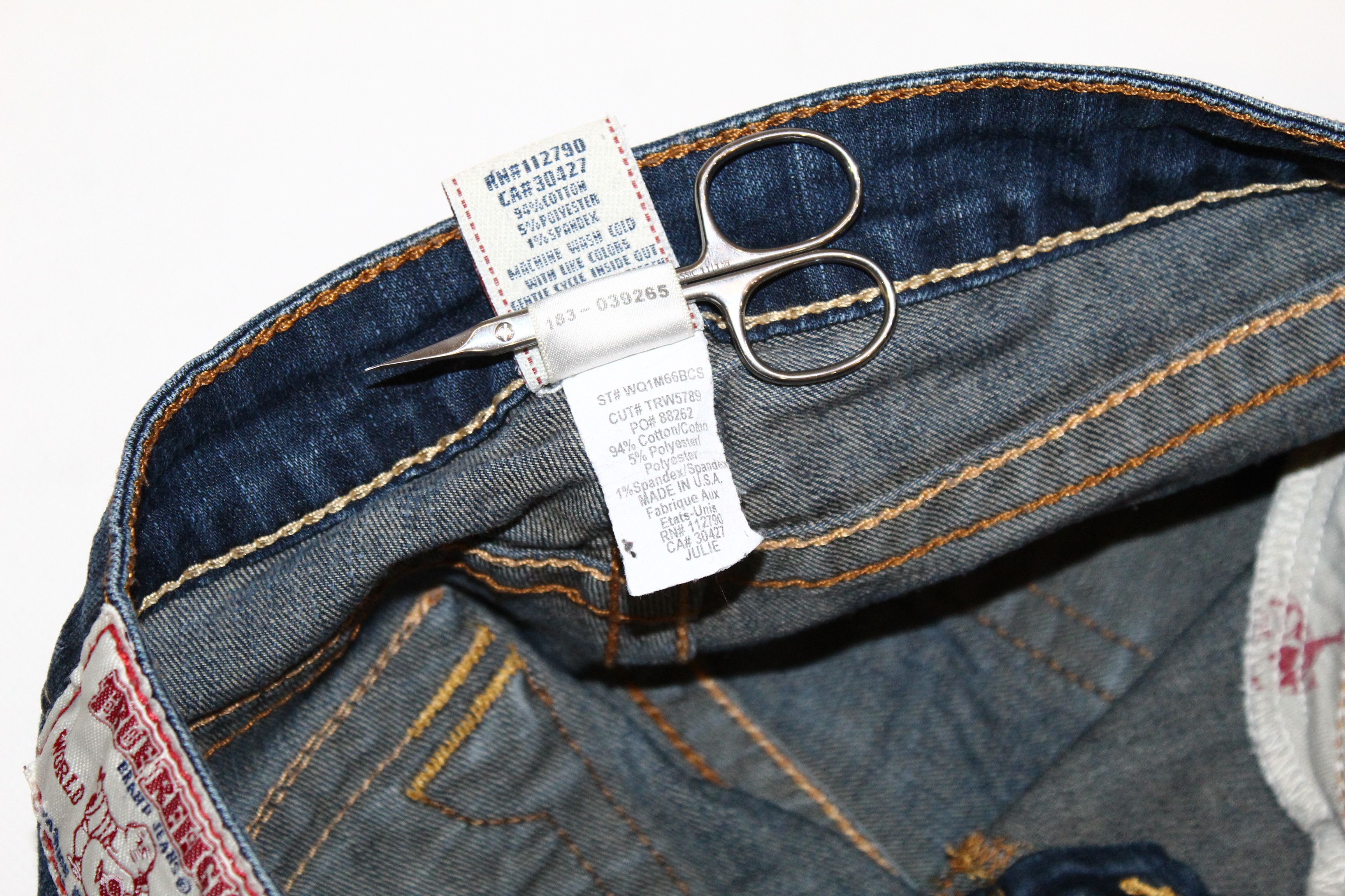 True Religion True Religion Julie Faded Denim Skinny Arc Leg Jeans Size 30" / US 8 / IT 44 - 9 Thumbnail