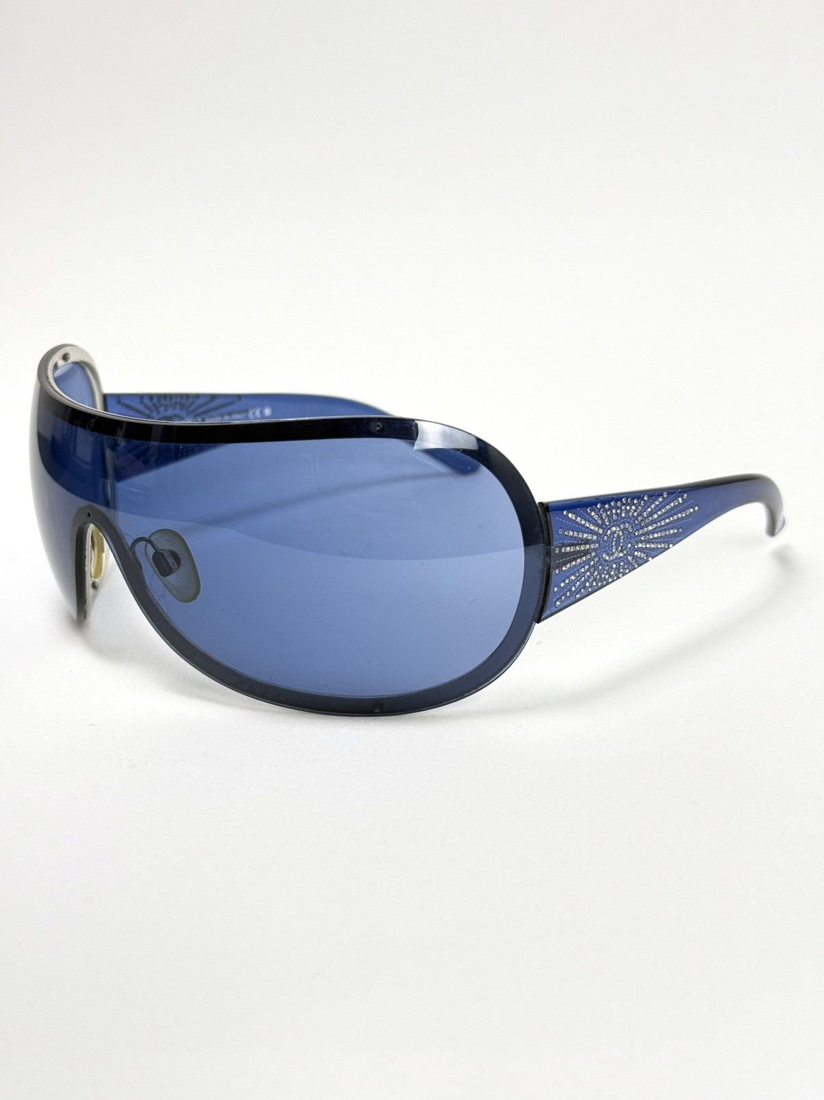 Chanel VINTAGE CHANEL RHINESTONE LOGO SUNGLASSES Size ONE SIZE - 1 Thumbnail