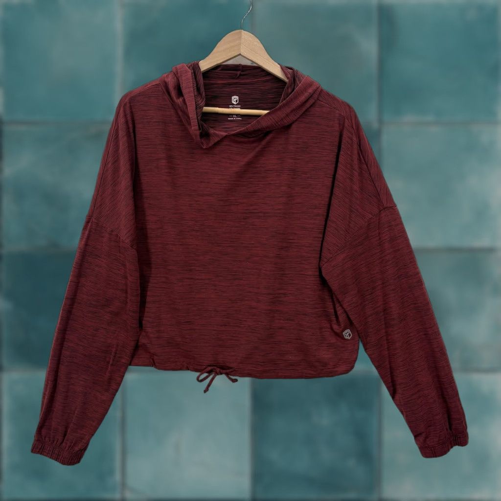 Primitive Born Primitive Hoodie Womens XL Red Lightweight Cropped Pullover Sweatshirt Gym Size XL / US 12-14 / IT 48-50 - 1 Thumbnail