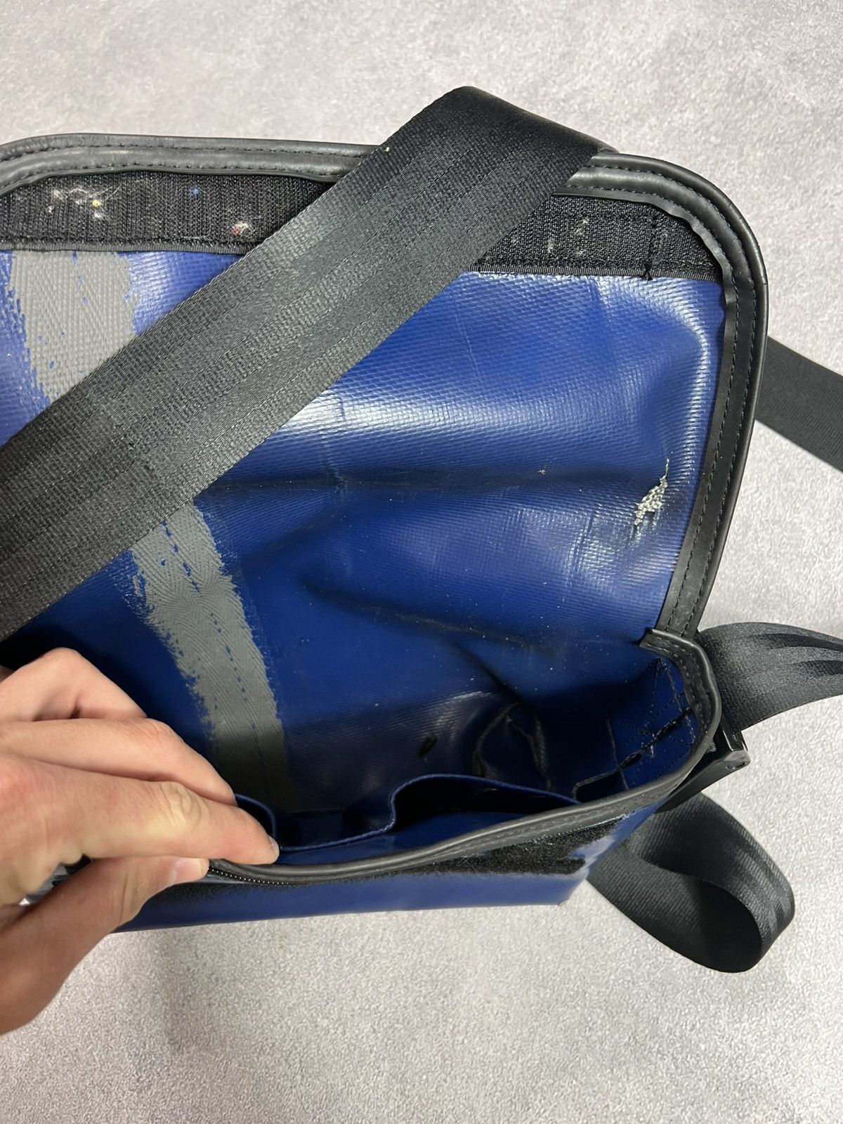 Freitag 💙🤍Freitag Recycled Blue Crossbody Bag Minimal Urban Style Size ONE SIZE - 9 Thumbnail